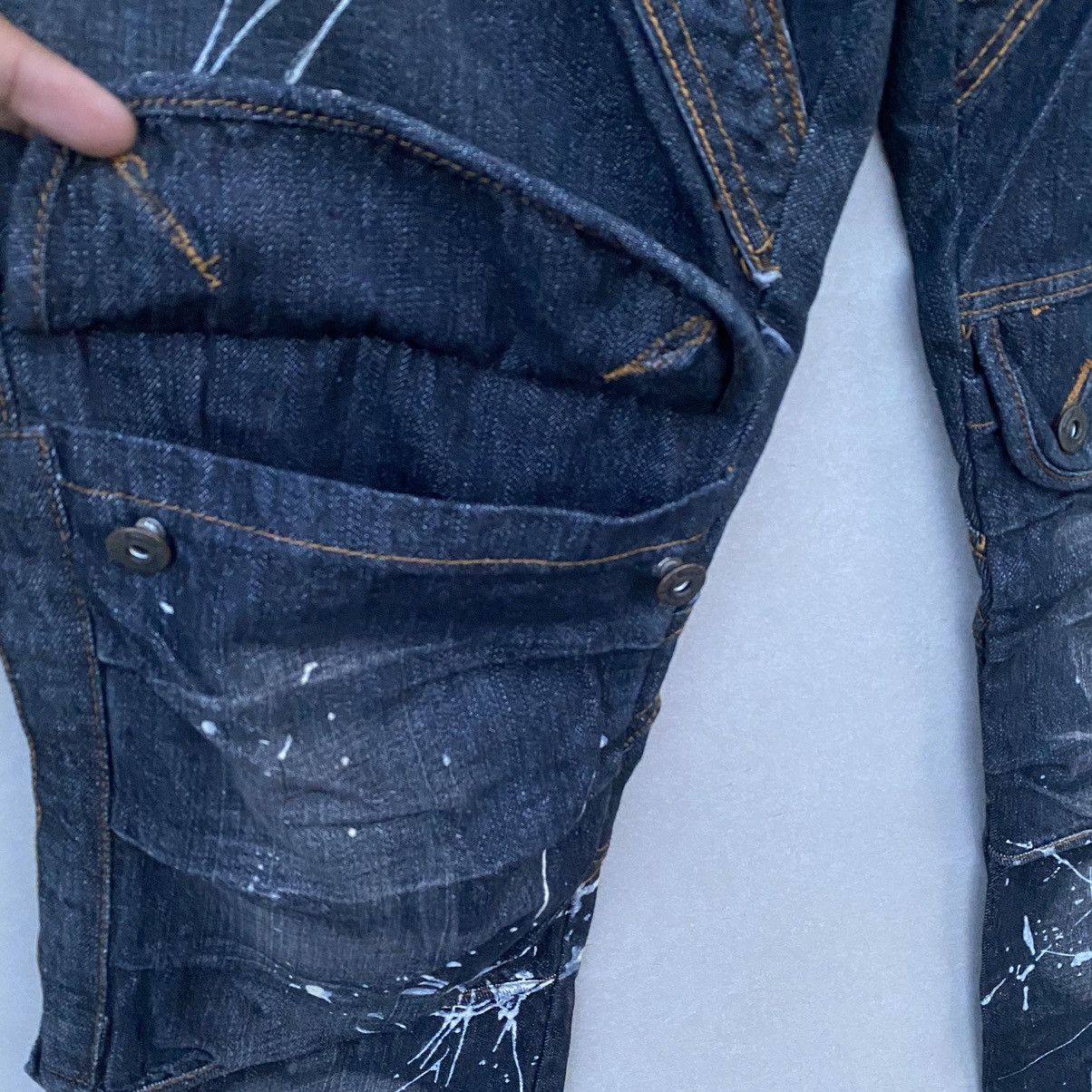 Japanese Brand × Seditionaries Splash Paints Aston .Co Bondage Double Knee Pocket CargoPant Size US 29 - 12 Thumbnail