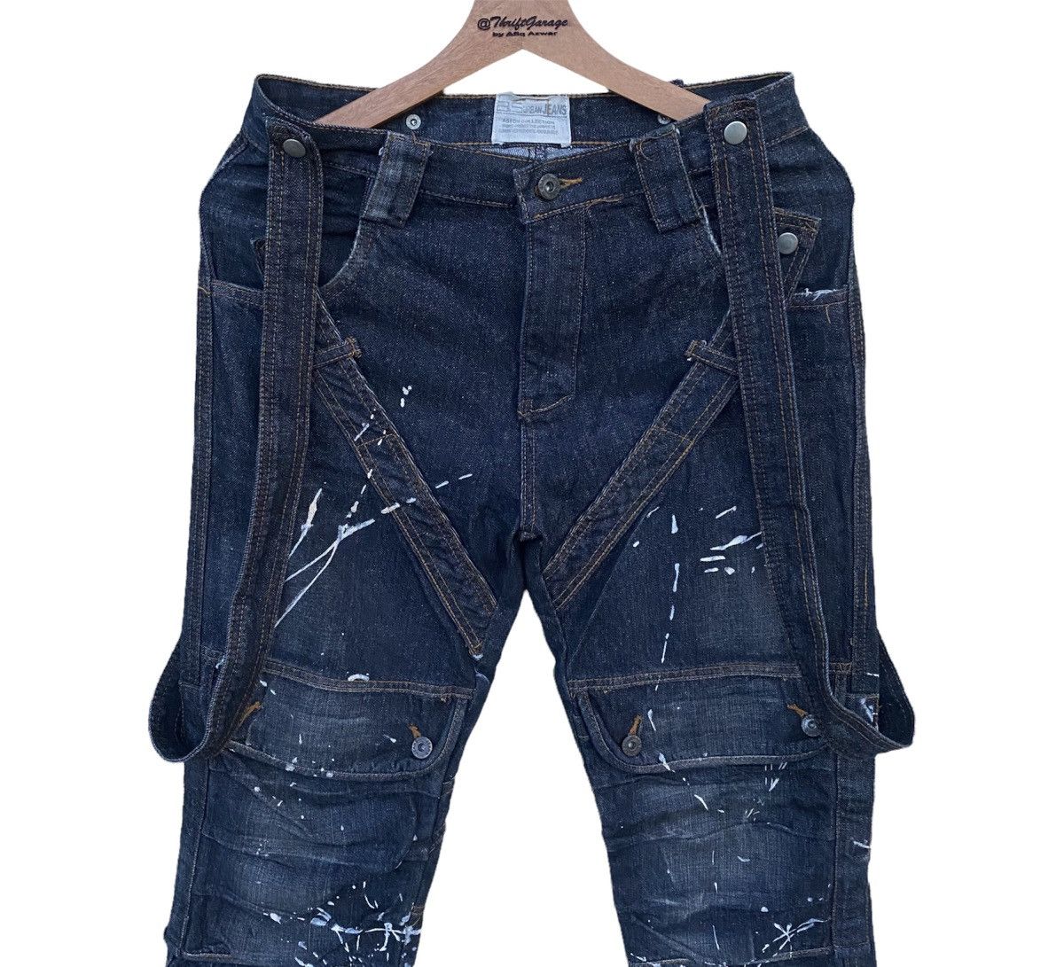 Japanese Brand × Seditionaries Splash Paints Aston .Co Bondage Double Knee Pocket CargoPant Size US 29 - 3 Thumbnail