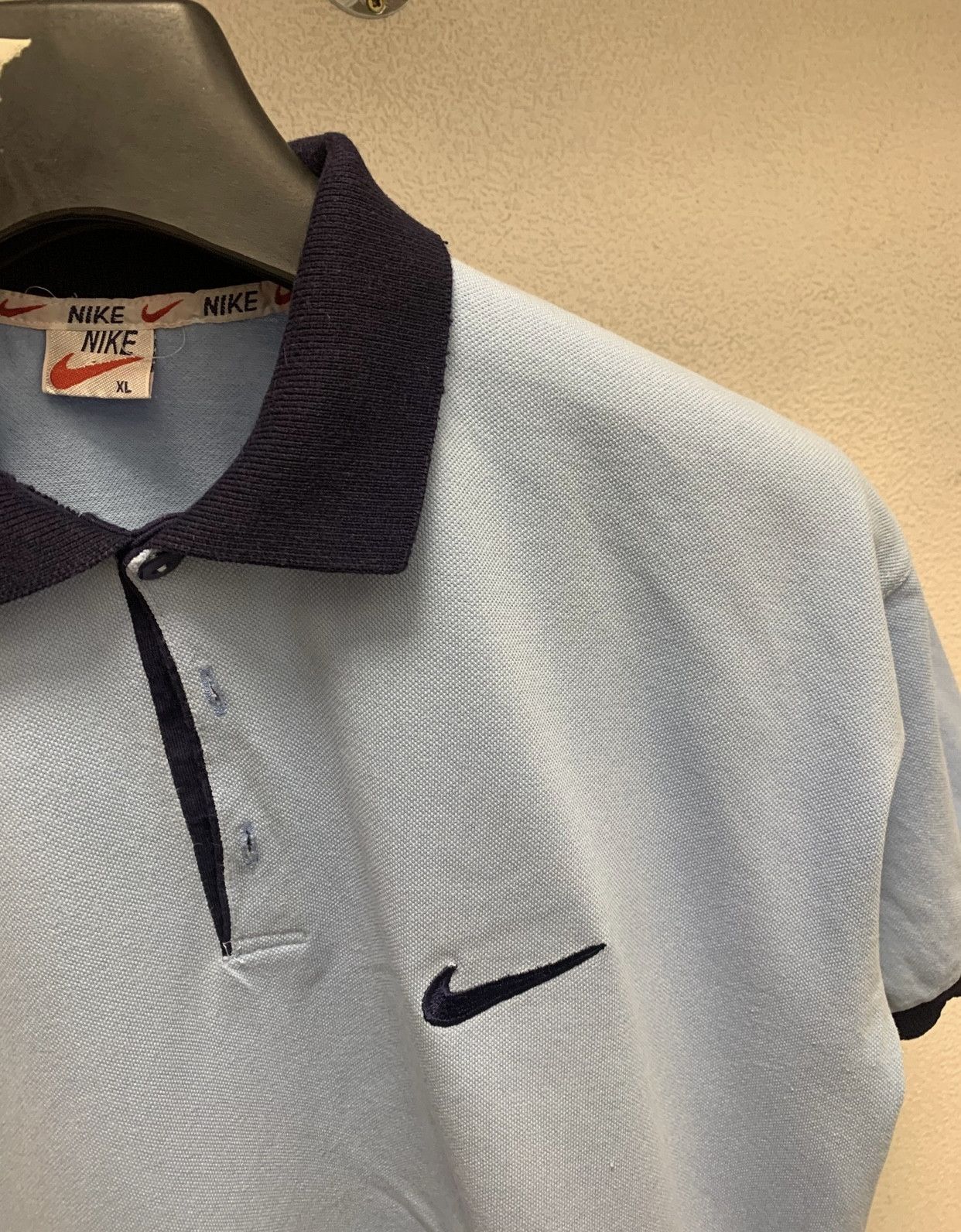 Nike Nike vintage blue polo Xl red tags 1990 80th 90th Size US XL / EU 56 / 4 - 3 Thumbnail