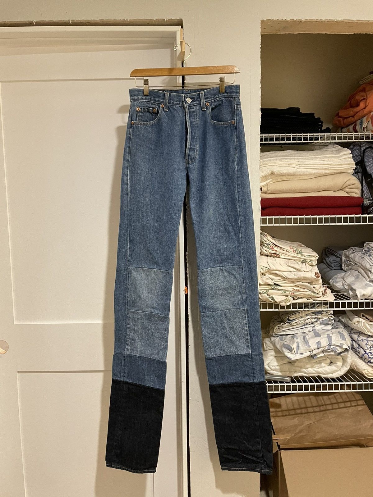 image of Levis x Number N Ine Takahiromiyashita The Soloist Monster Levi’S Rebuild Denim in Blue (Size 30)