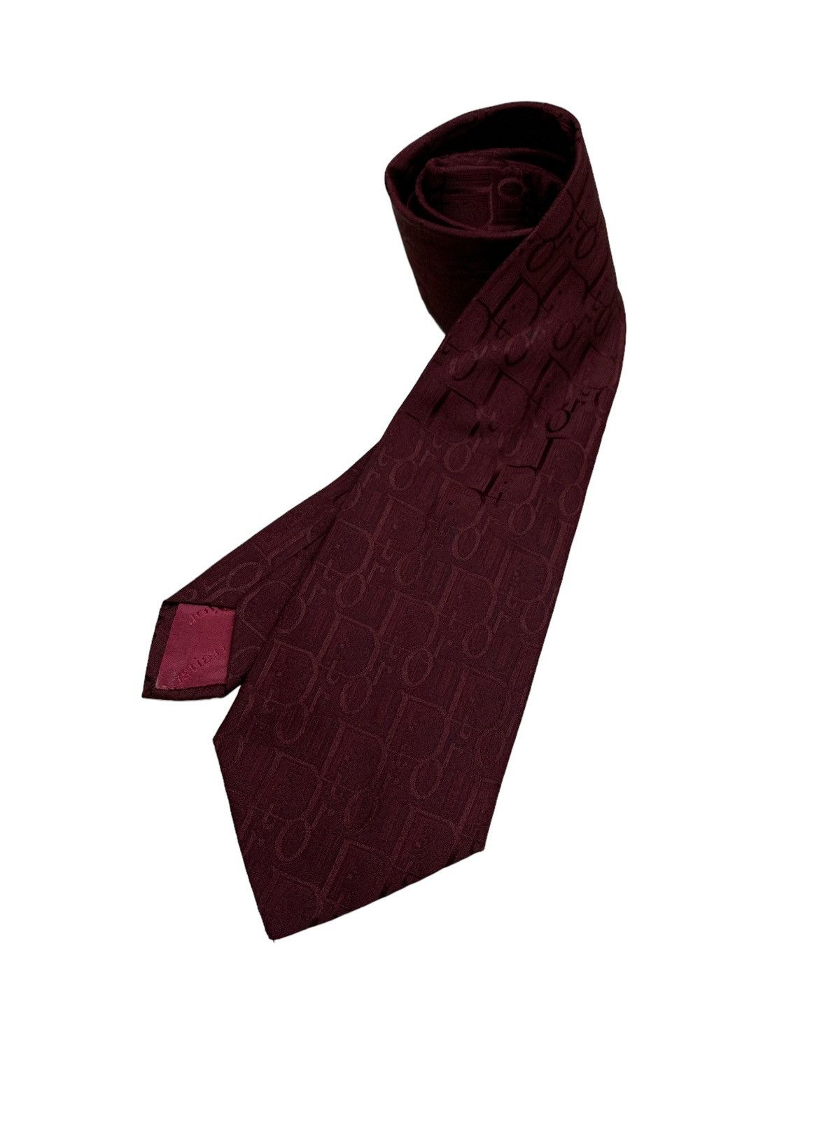 Christian Dior Monsieur × Dior × Vintage VINTAGE DIOR OBLIQUE EMBOSSED MONOGRAM NECK TIE Size ONE SIZE - 1 Thumbnail