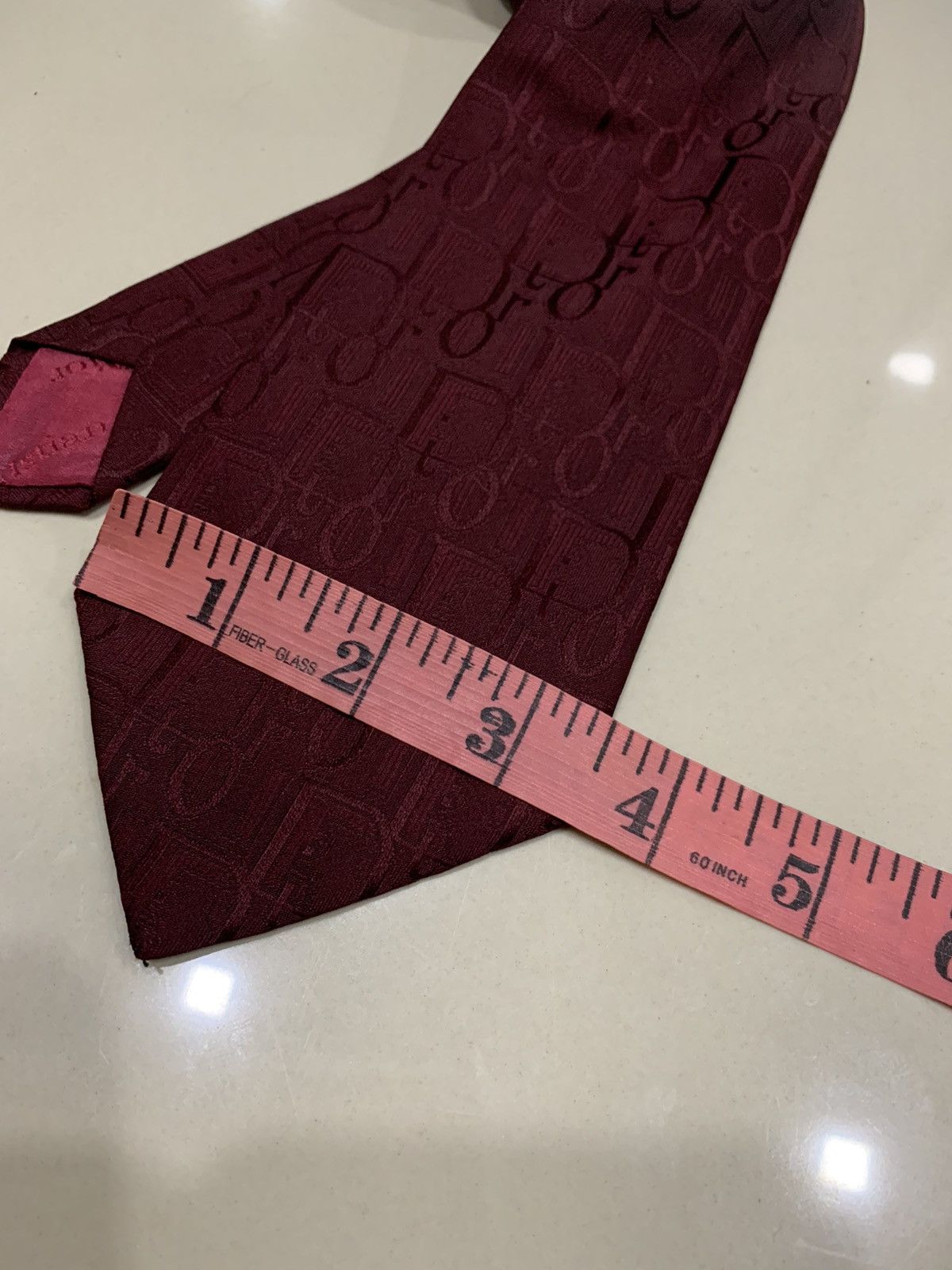 Christian Dior Monsieur × Dior × Vintage VINTAGE DIOR OBLIQUE EMBOSSED MONOGRAM NECK TIE Size ONE SIZE - 2 Thumbnail