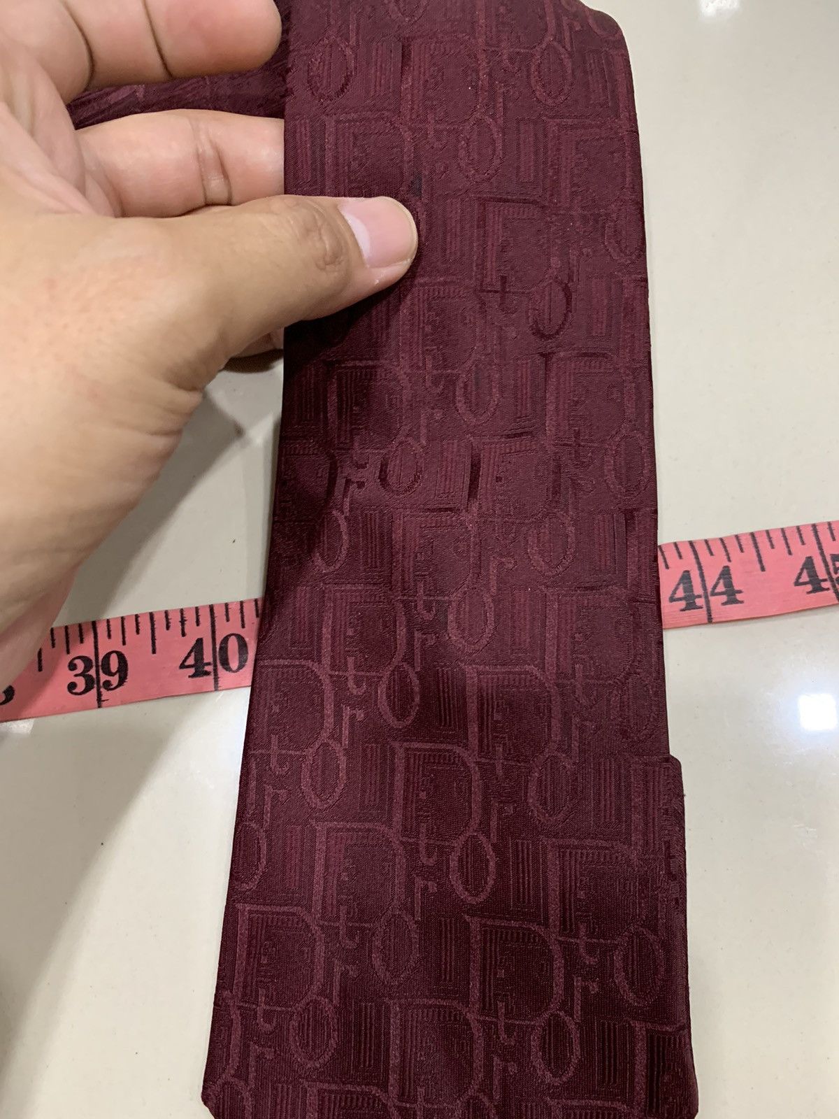 Christian Dior Monsieur × Dior × Vintage VINTAGE DIOR OBLIQUE EMBOSSED MONOGRAM NECK TIE Size ONE SIZE - 6 Thumbnail