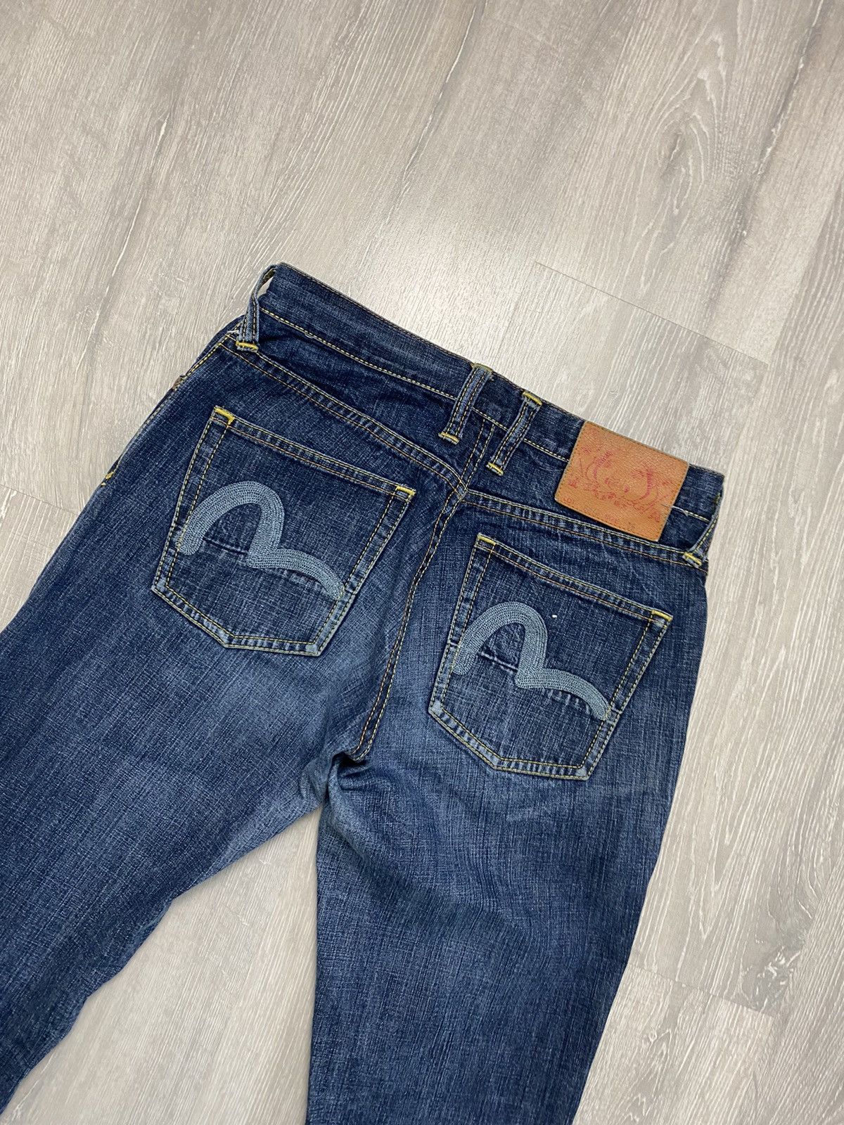 Evisu Evisu jeans vintage navy denim blue seagulls selvedge Size US 29 - 2 Thumbnail