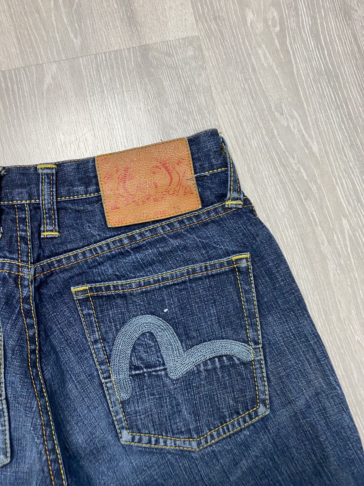 Evisu Evisu jeans vintage navy denim blue seagulls selvedge Size US 29 - 3 Thumbnail