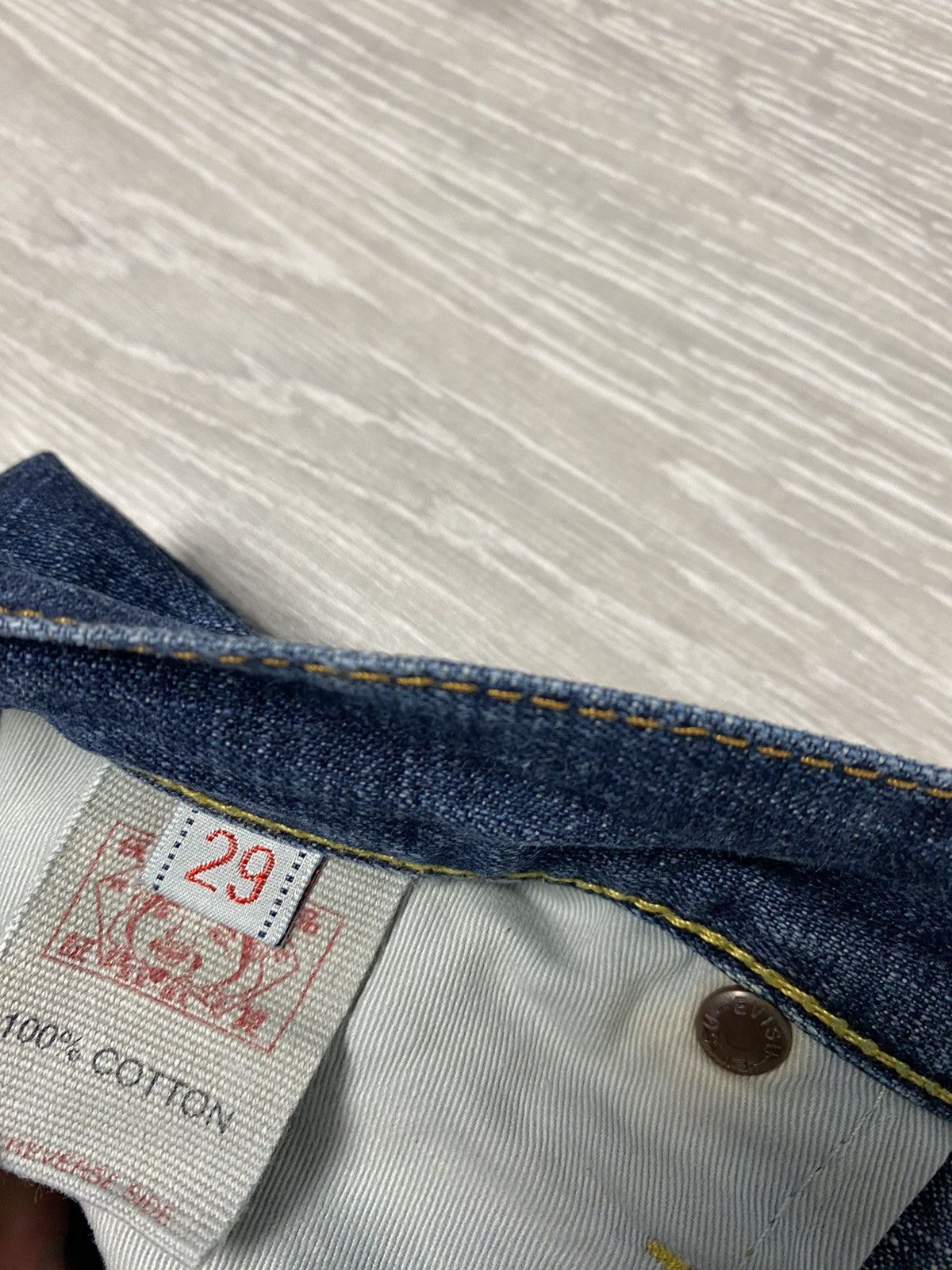 Evisu Evisu jeans vintage navy denim blue seagulls selvedge Size US 29 - 7 Thumbnail