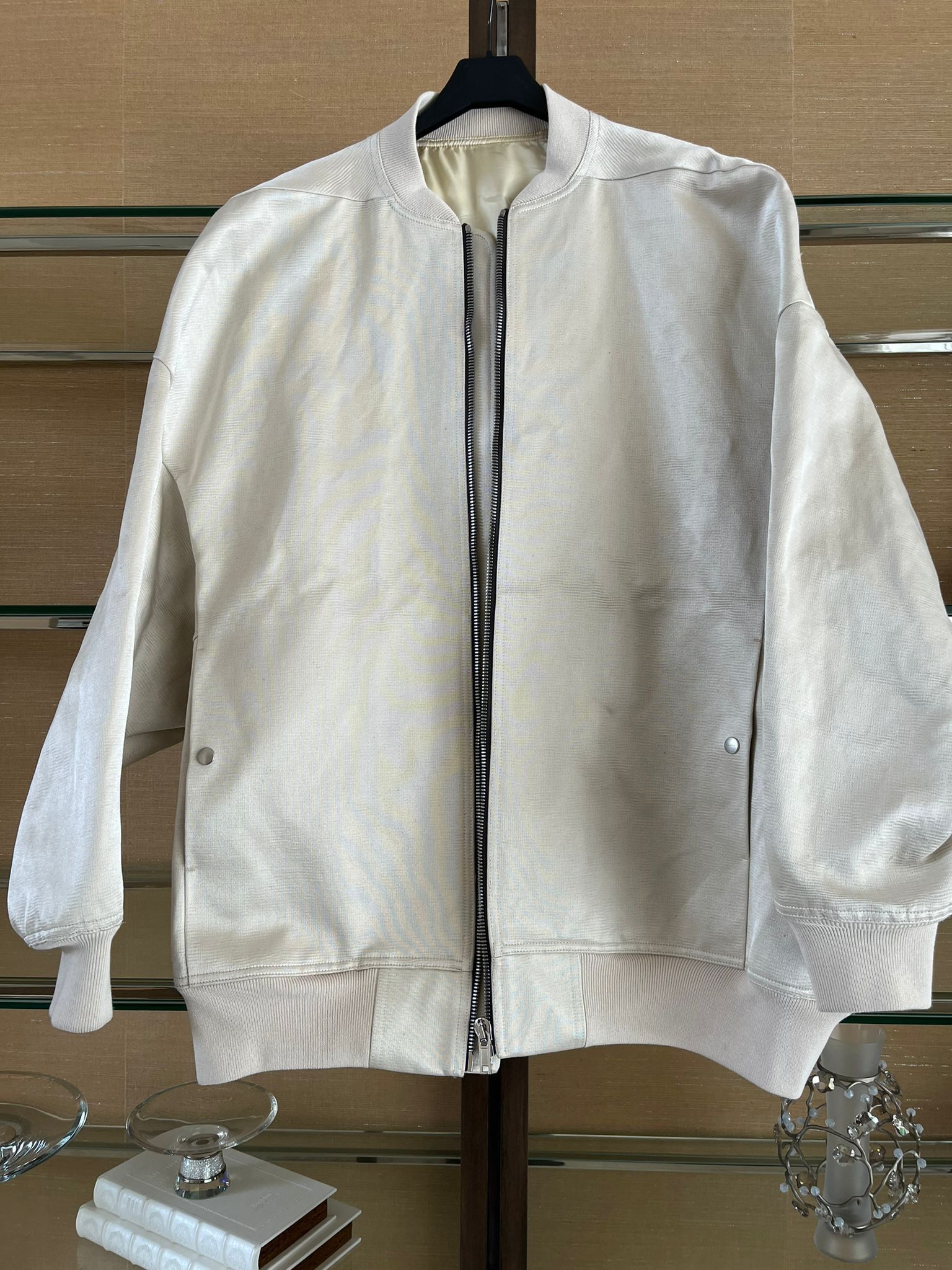 Rick Owens Peter Flight Bomber in Natural Size US M / EU 48-50 / 2 - 2 Thumbnail