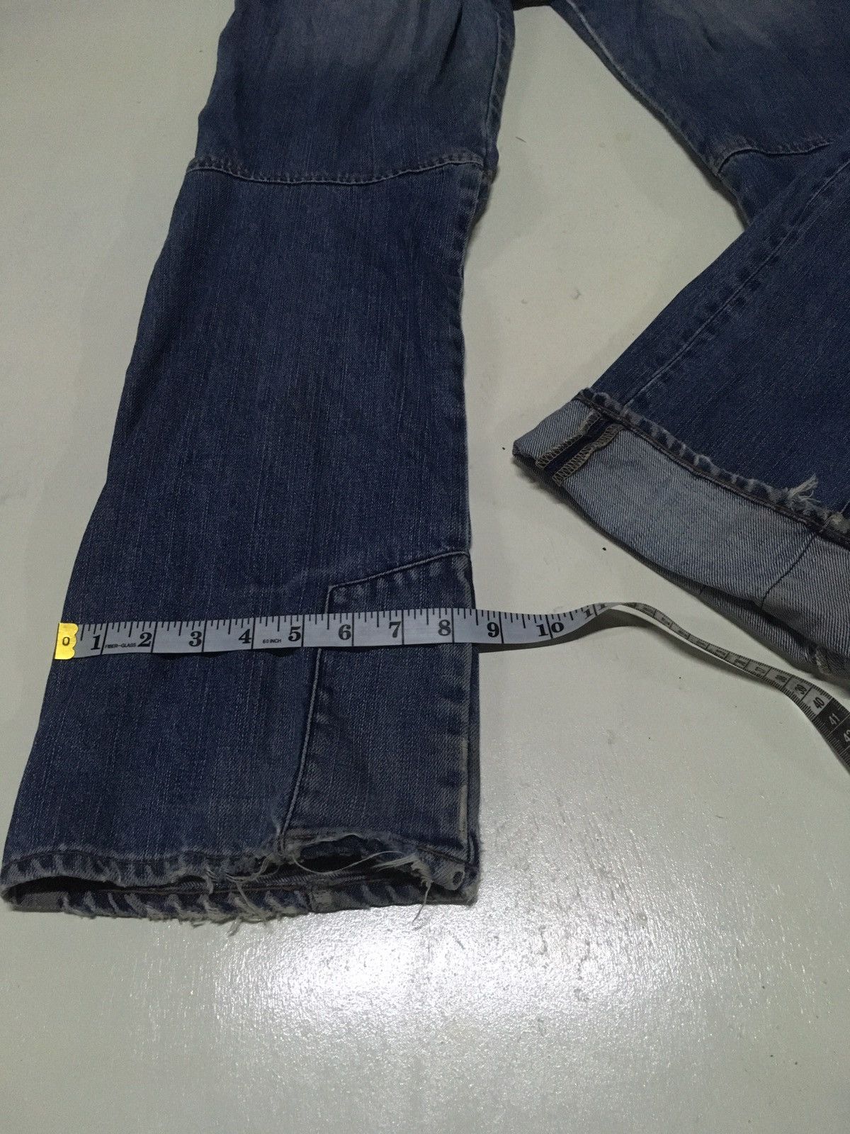 Japanese Brand × Vintage Vintage one true Saxon blue wash distressed denim Size US 33 - 7 Thumbnail