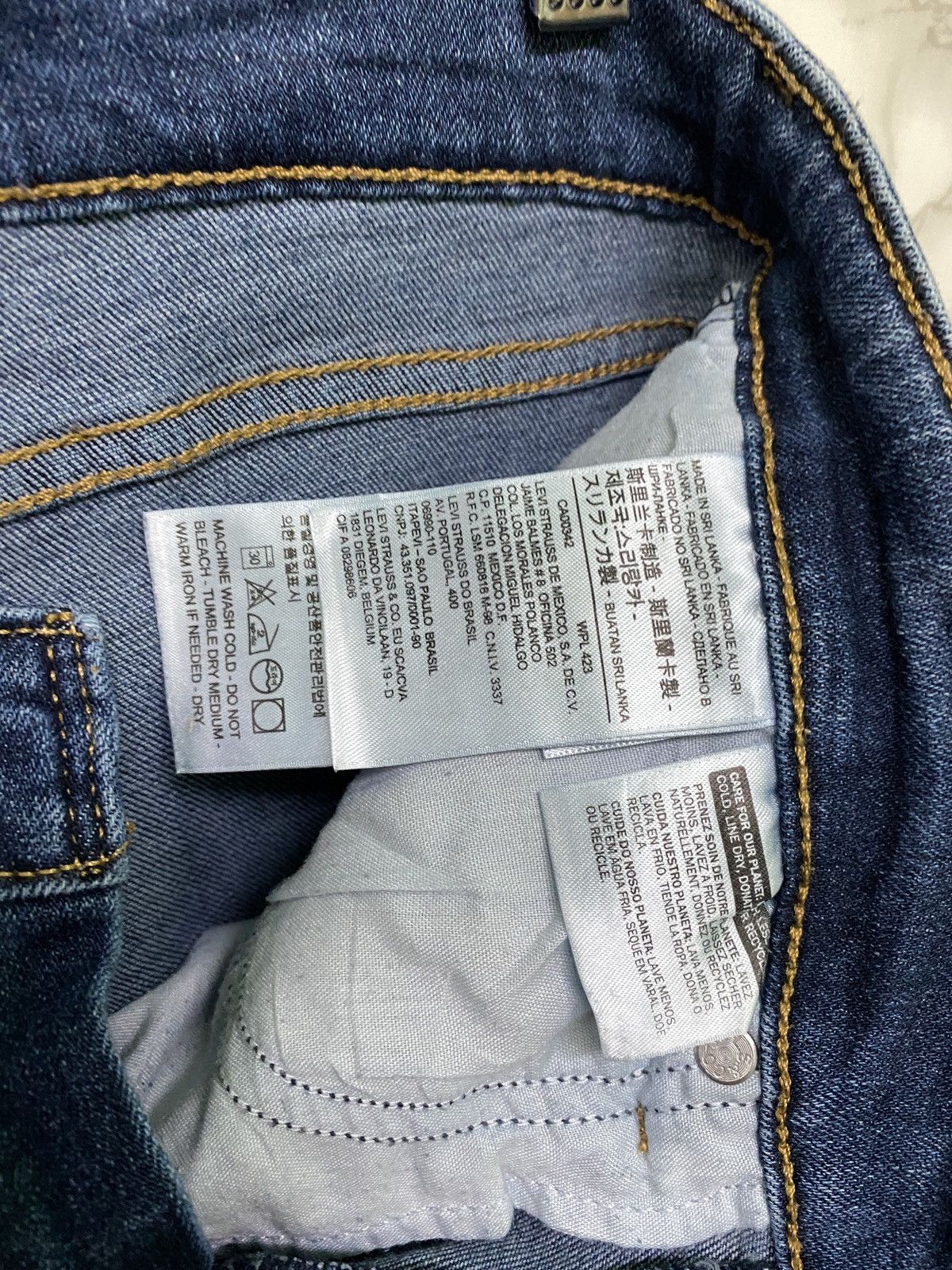 Levi's × Vintage LEVIS 711 Skinny Elastic Jeans Distressed Denim - L14 Size US 30 / EU 46 - 16 Thumbnail