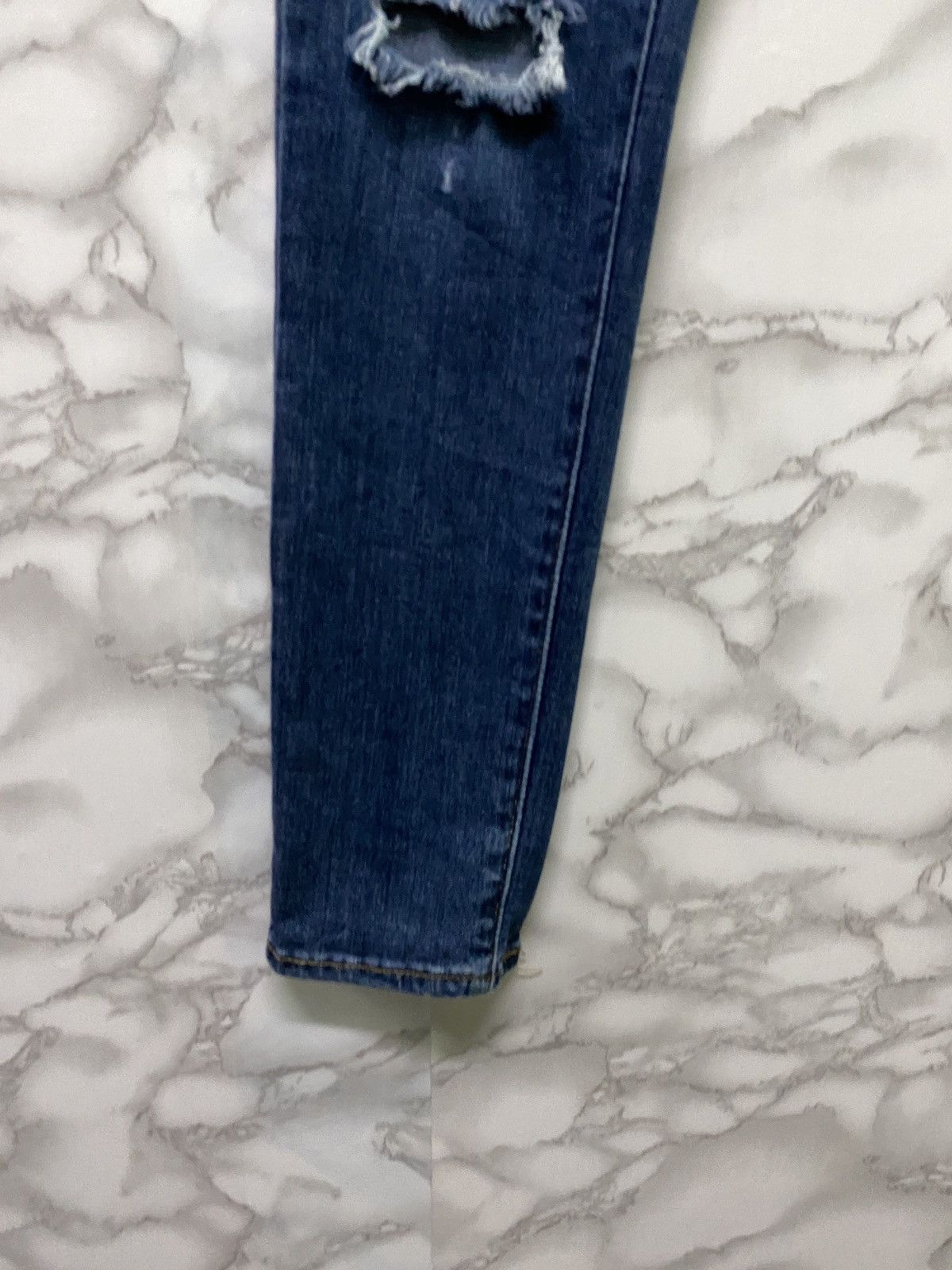 Levi's × Vintage LEVIS 711 Skinny Elastic Jeans Distressed Denim - L14 Size US 30 / EU 46 - 9 Thumbnail