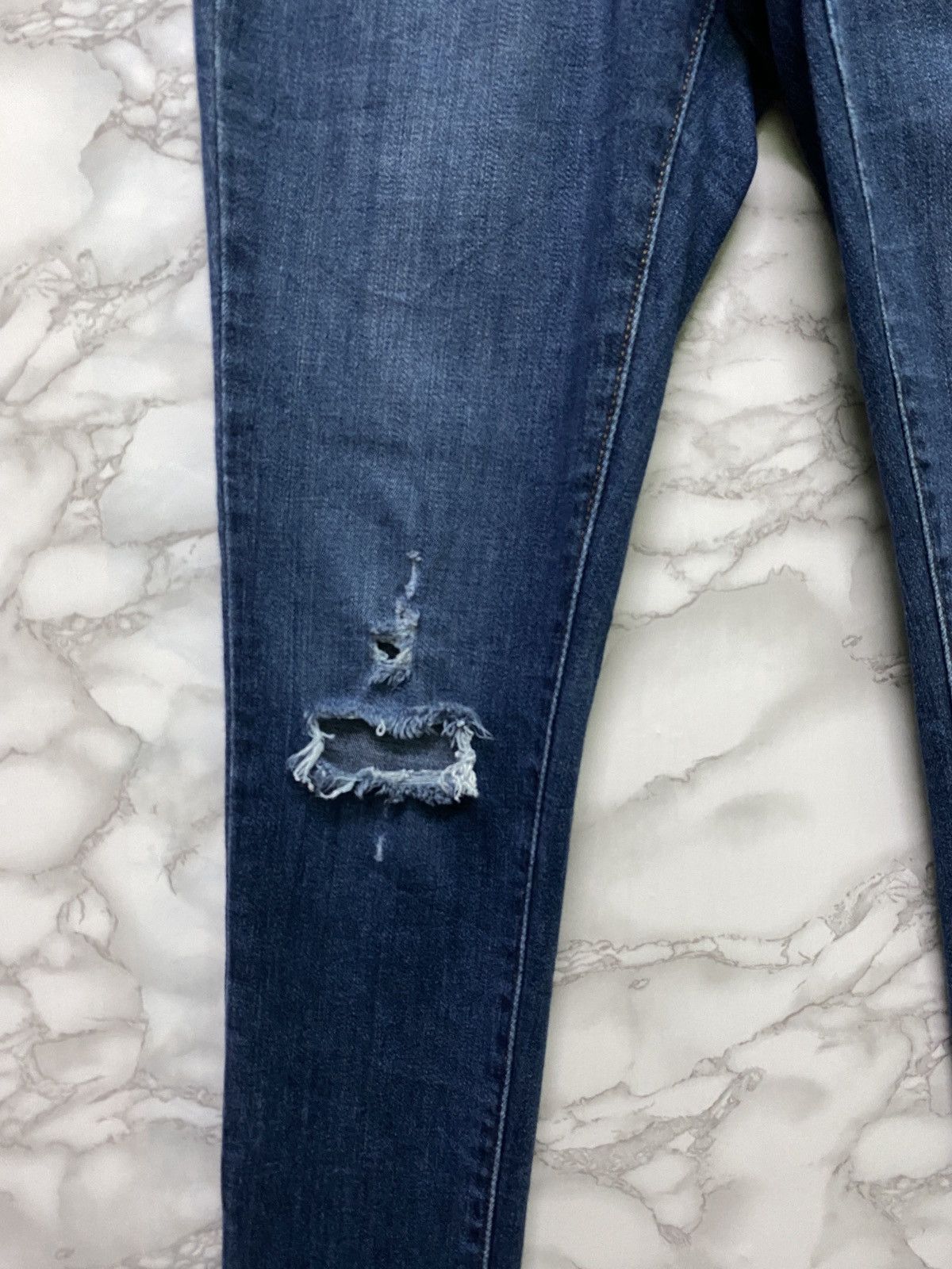 Levi's × Vintage LEVIS 711 Skinny Elastic Jeans Distressed Denim - L14 Size US 30 / EU 46 - 8 Thumbnail