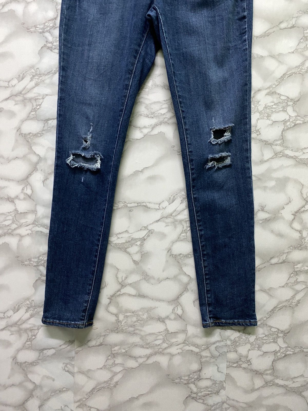 Levi's × Vintage LEVIS 711 Skinny Elastic Jeans Distressed Denim - L14 Size US 30 / EU 46 - 10 Thumbnail