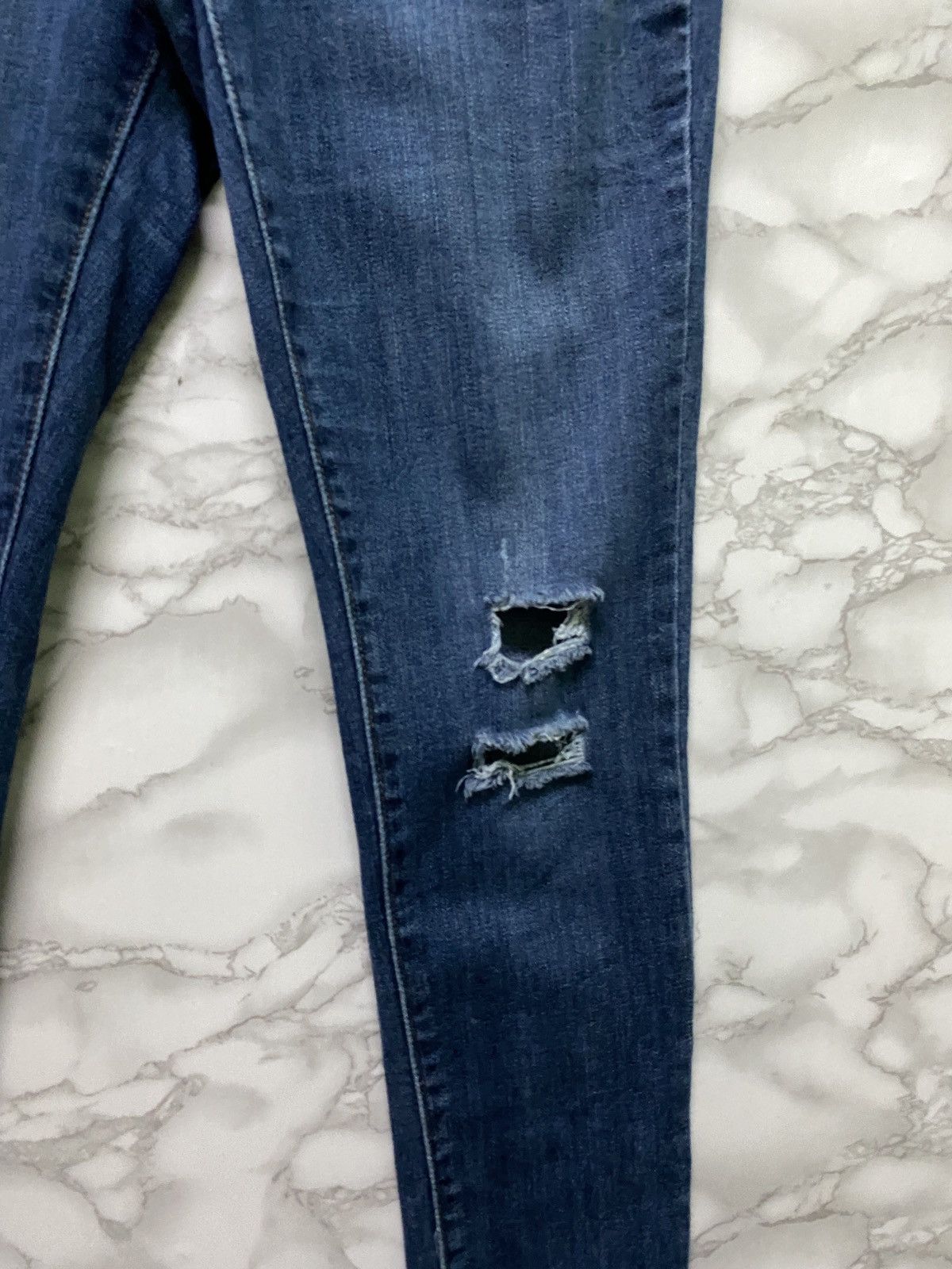 Levi's × Vintage LEVIS 711 Skinny Elastic Jeans Distressed Denim - L14 Size US 30 / EU 46 - 6 Thumbnail