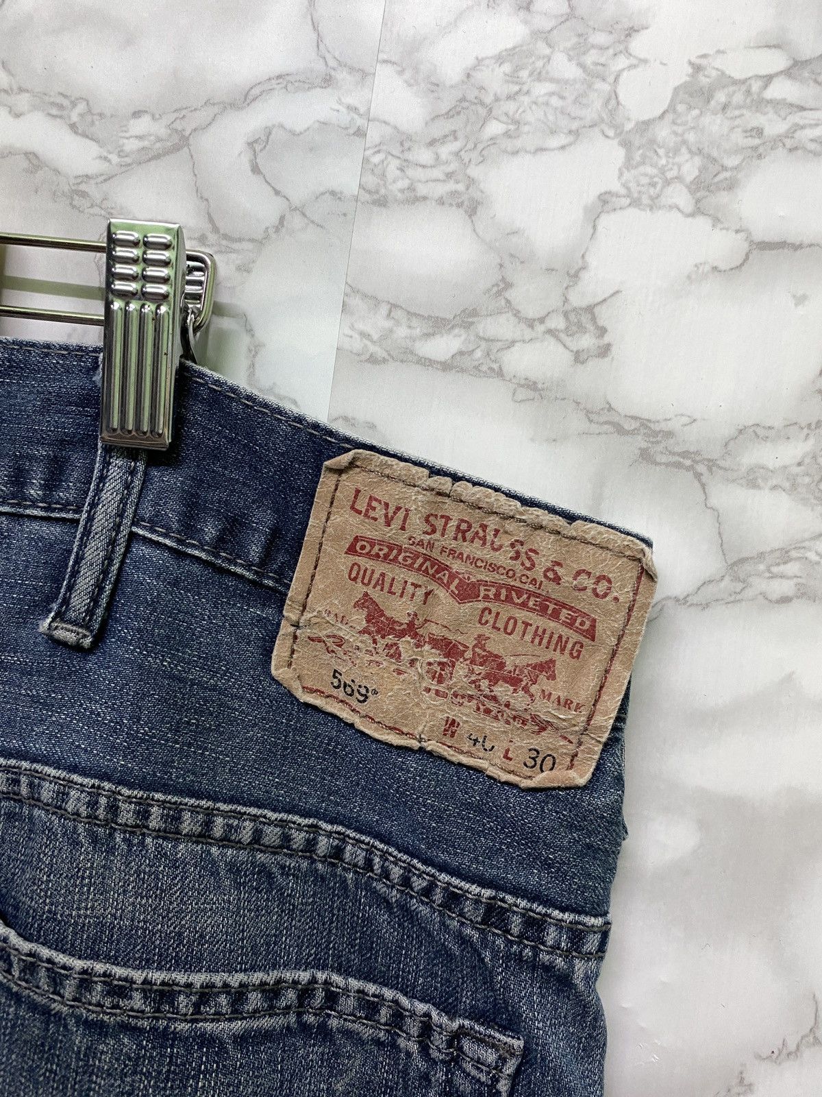 Levi's × Levi's Vintage Clothing × Vintage Vintage LEVIS 569 Loose Straight Denim Jean - L12 Size US 40 / EU 56 - 17 Thumbnail
