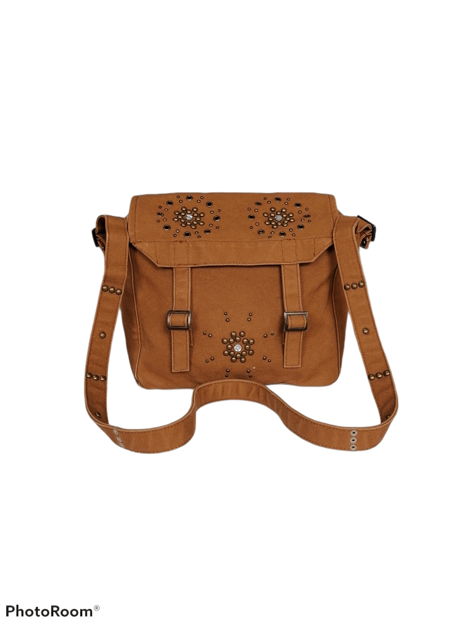 Studded Duck Canvas Sling / Crossbody Bag, Men's