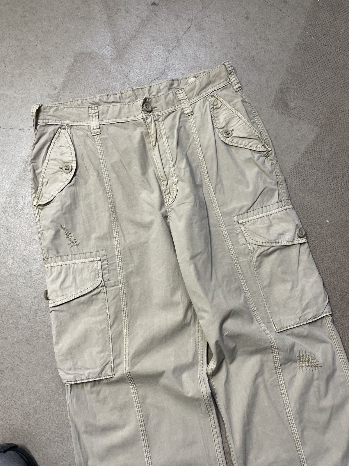 20471120 Japanese Multipocket Military Tactical Parachute Cargo Pants Size US 34 / EU 50 - 3 Thumbnail