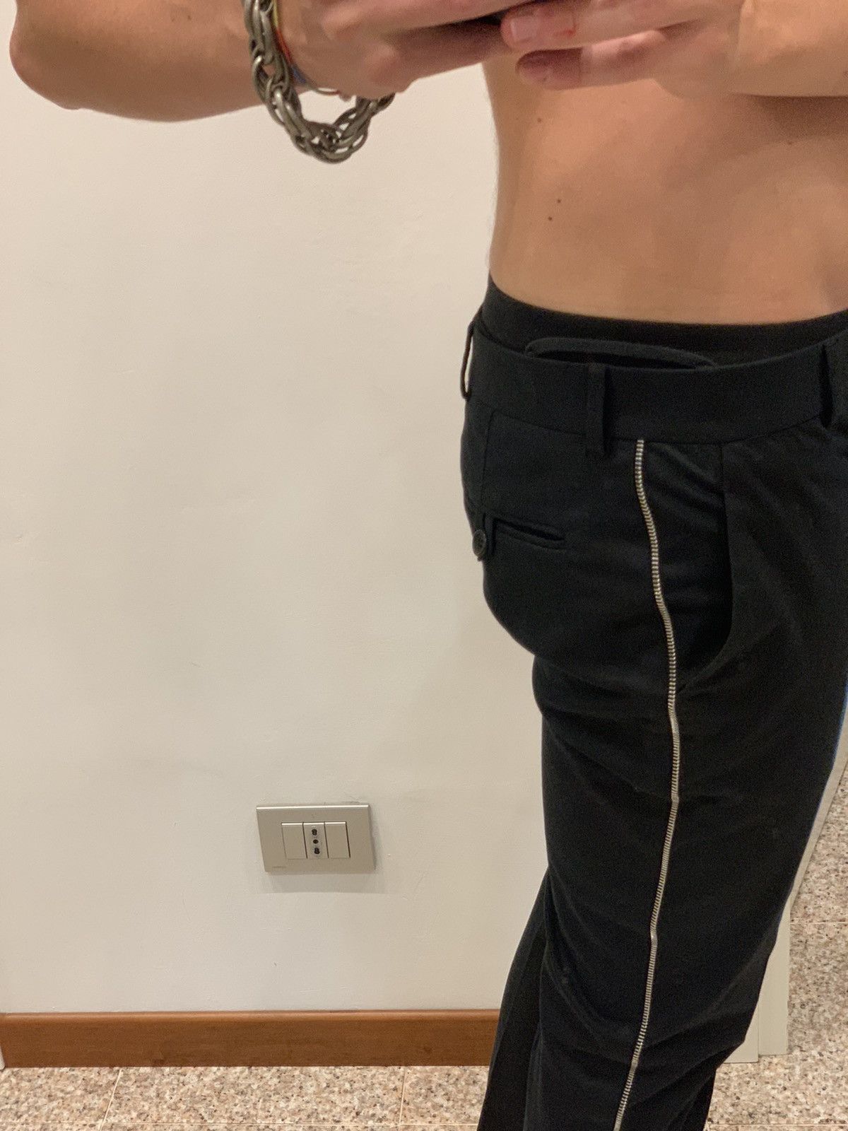 Helmut Lang Helmut lang black sode zip pants fw03 Size US 31 - 4 Thumbnail
