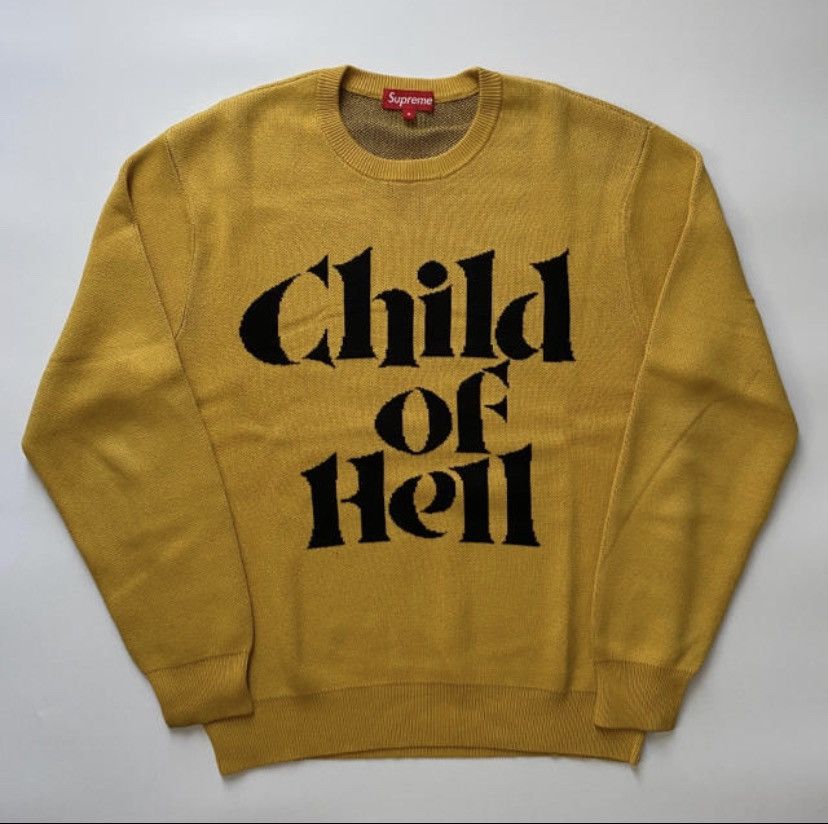 Supreme Supreme Child of Hell sweater yellow | Grailed