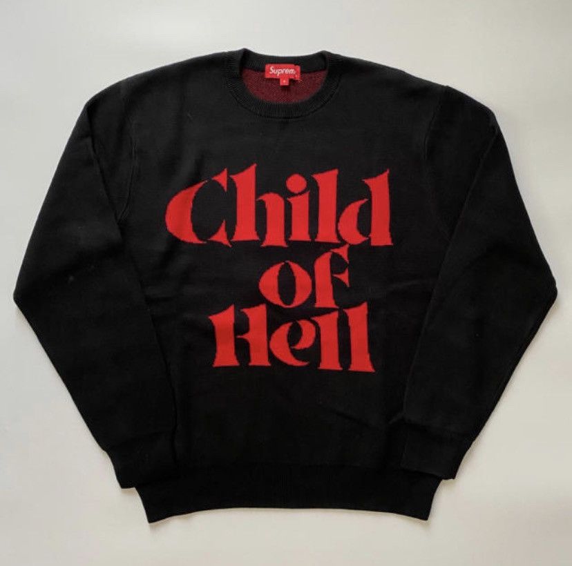 image of Supreme Child Of Hell Sweater Size S Archive in Black, Men's