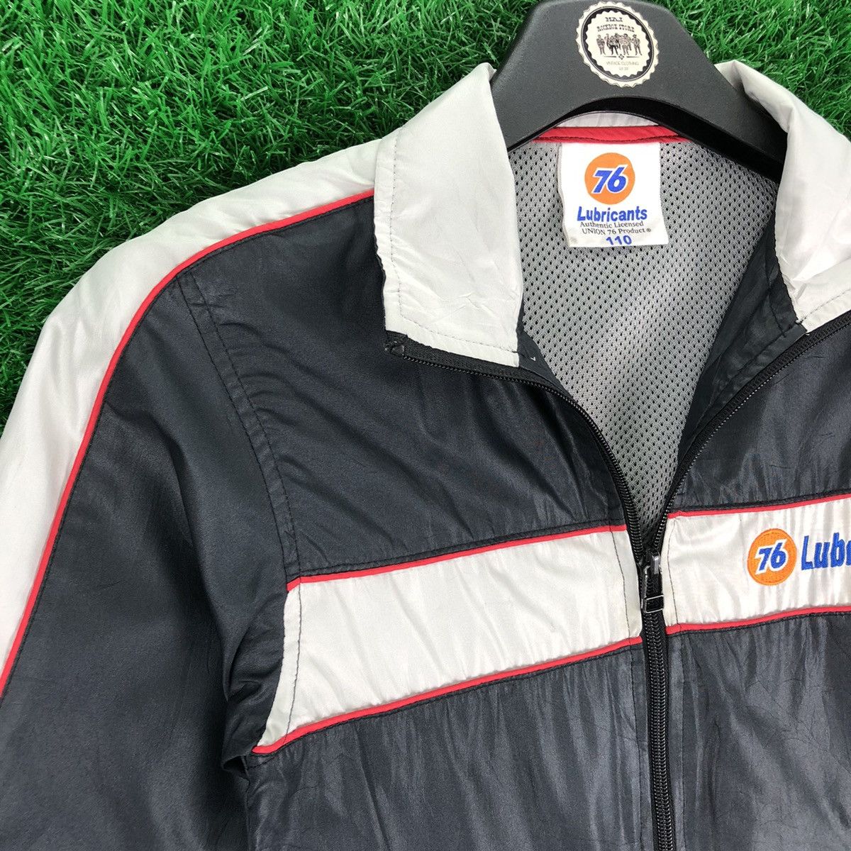 Japanese Brand Vintage 90's 76 Lubricants Zipper Nylon Jacket For Kid Size US XXS / EU 40 - 2 Thumbnail