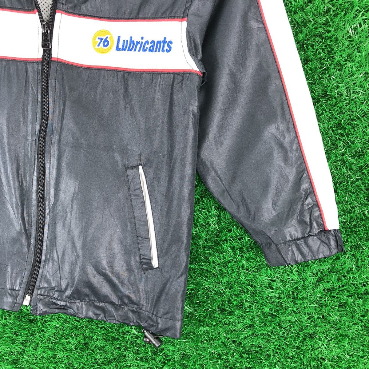 Japanese Brand Vintage 90's 76 Lubricants Zipper Nylon Jacket For Kid Size US XXS / EU 40 - 3 Thumbnail