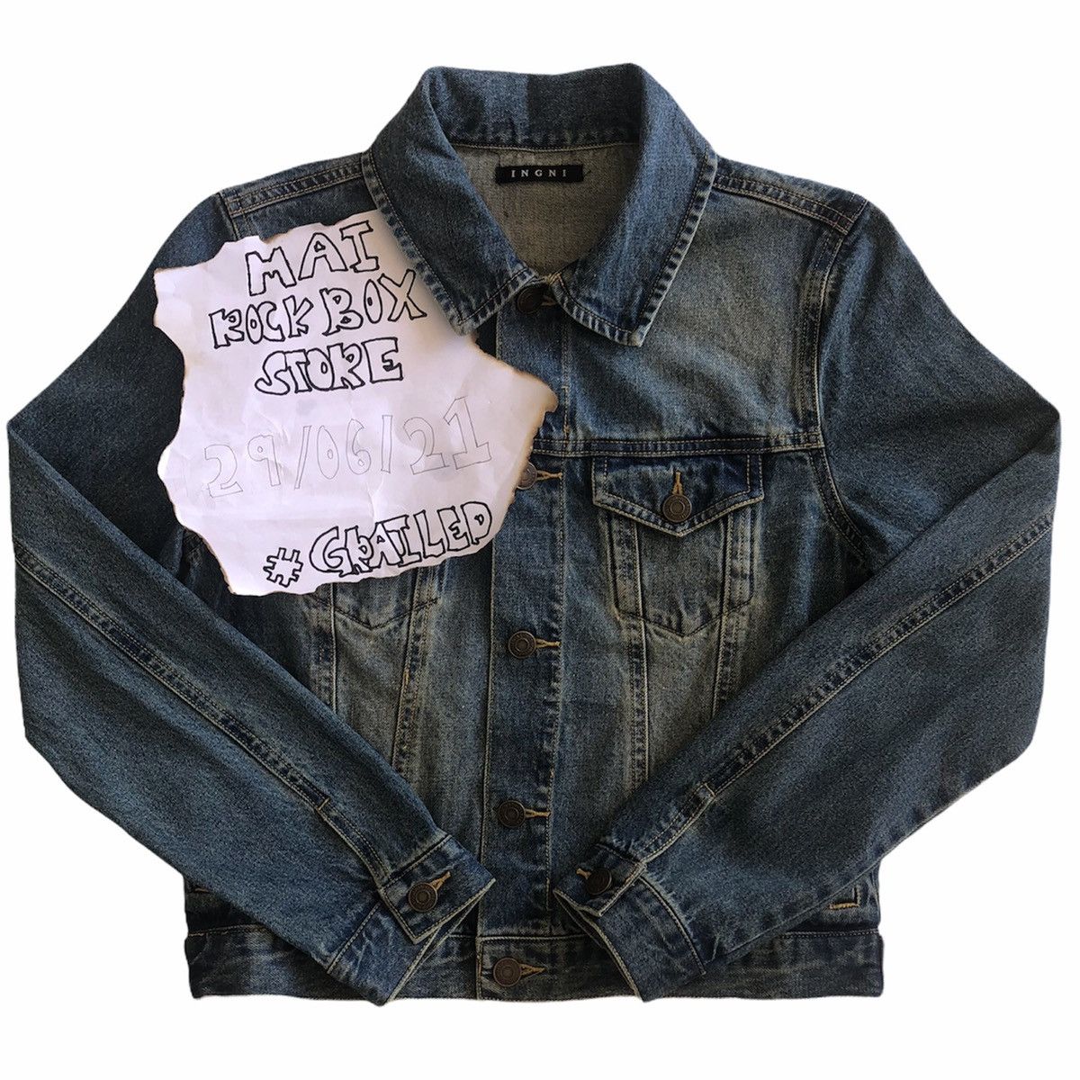 Japanese Brand Trucker Jacket Type III Design by INGNI Size US S / EU 44-46 / 1 - 1 Thumbnail