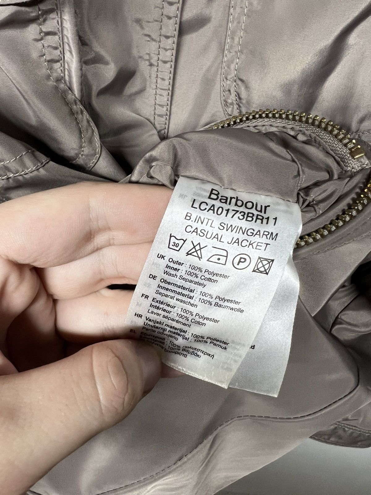 Barbour × Vintage Vintage Barbour International B.Ints Swingarm Casual Jacket Size M / US 6-8 / IT 42-44 - 25 Thumbnail