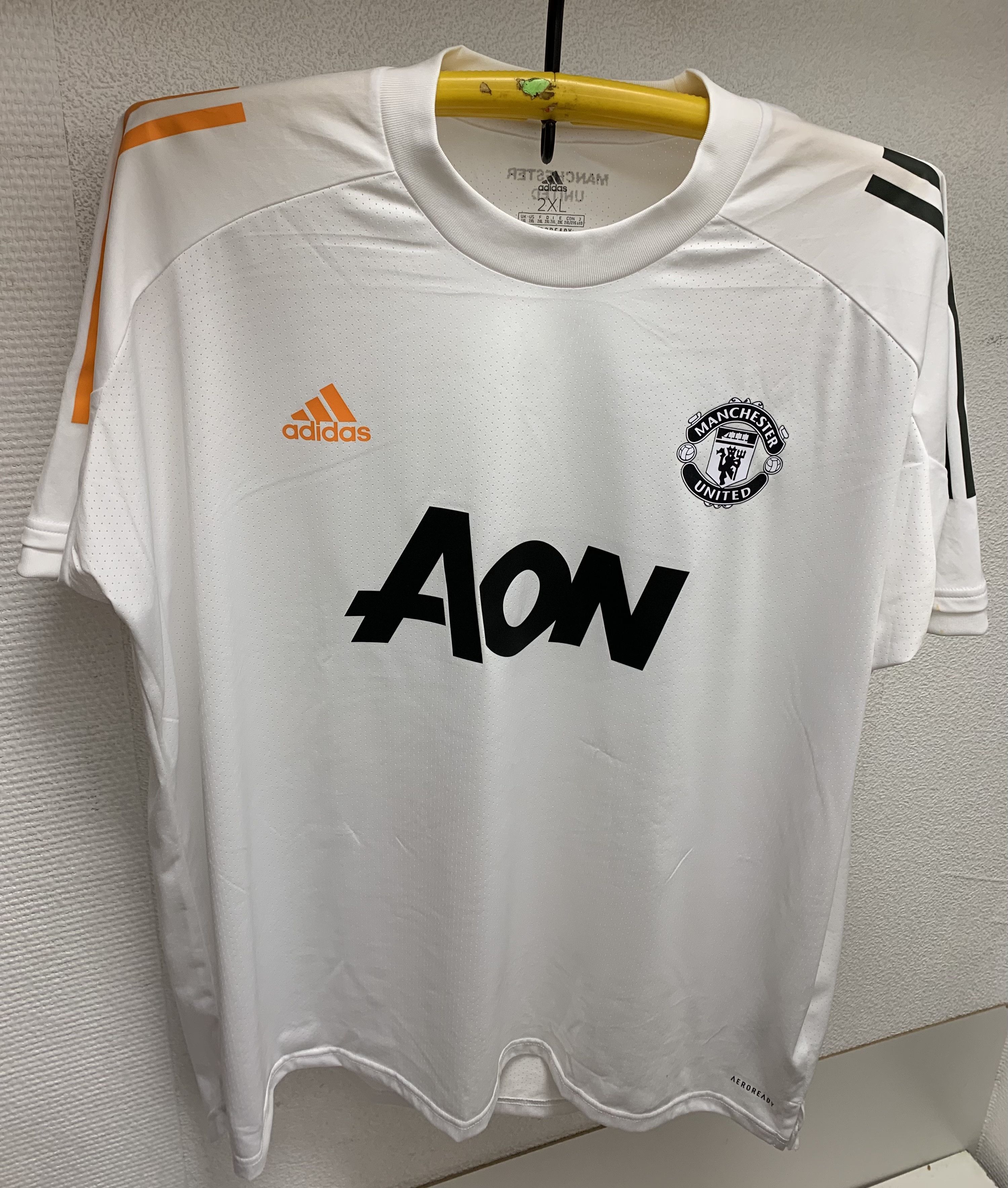 Manchester United Adidas soccer jersey Xxl 2xl White