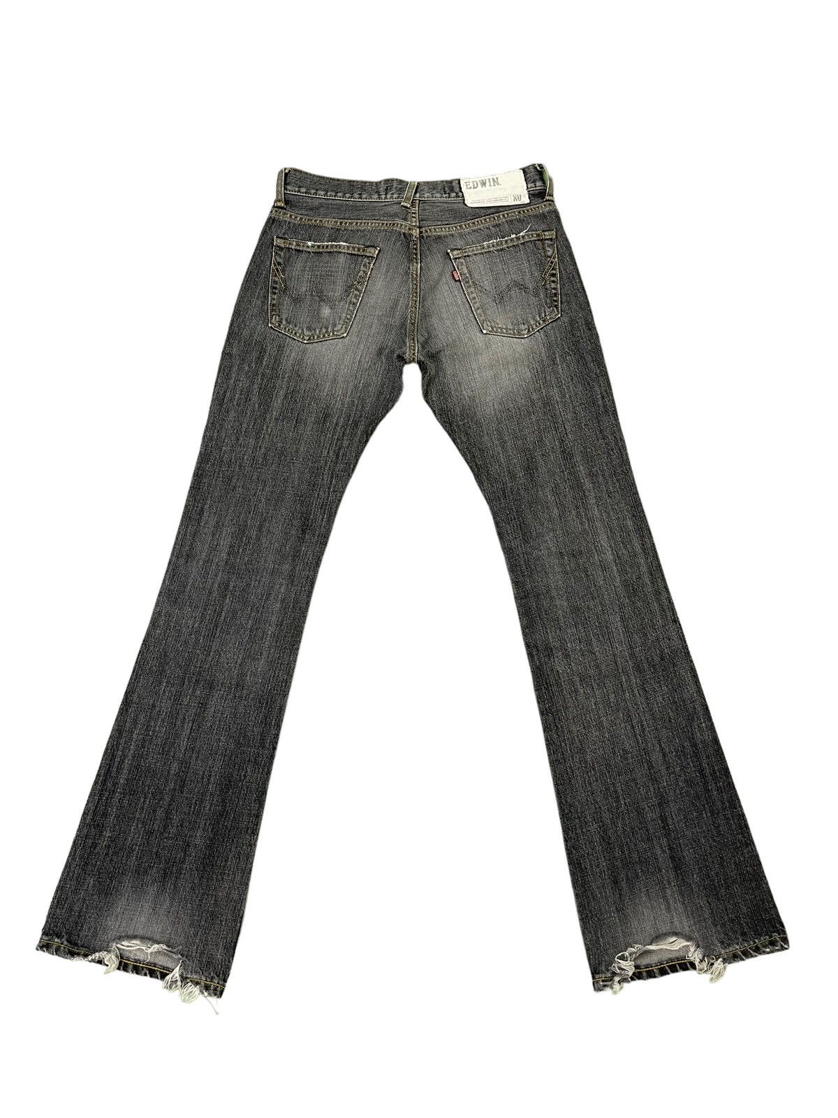 Edwin Flare Jeans Edwin Distress Apple Carv Low Rise Boot Cut 2🟦0 Size US 30 / EU 46 - 13 Thumbnail
