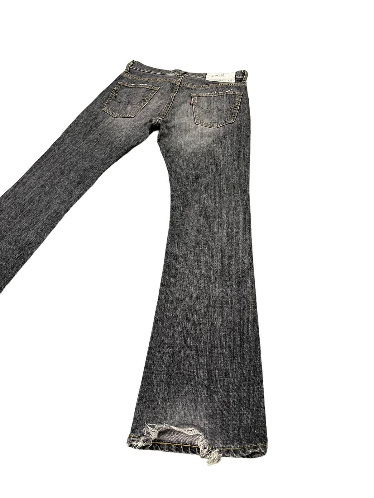 Edwin Flare Jeans Edwin Distress Apple Carv Low Rise Boot Cut 2🟦0 Size US 30 / EU 46 - 15 Thumbnail