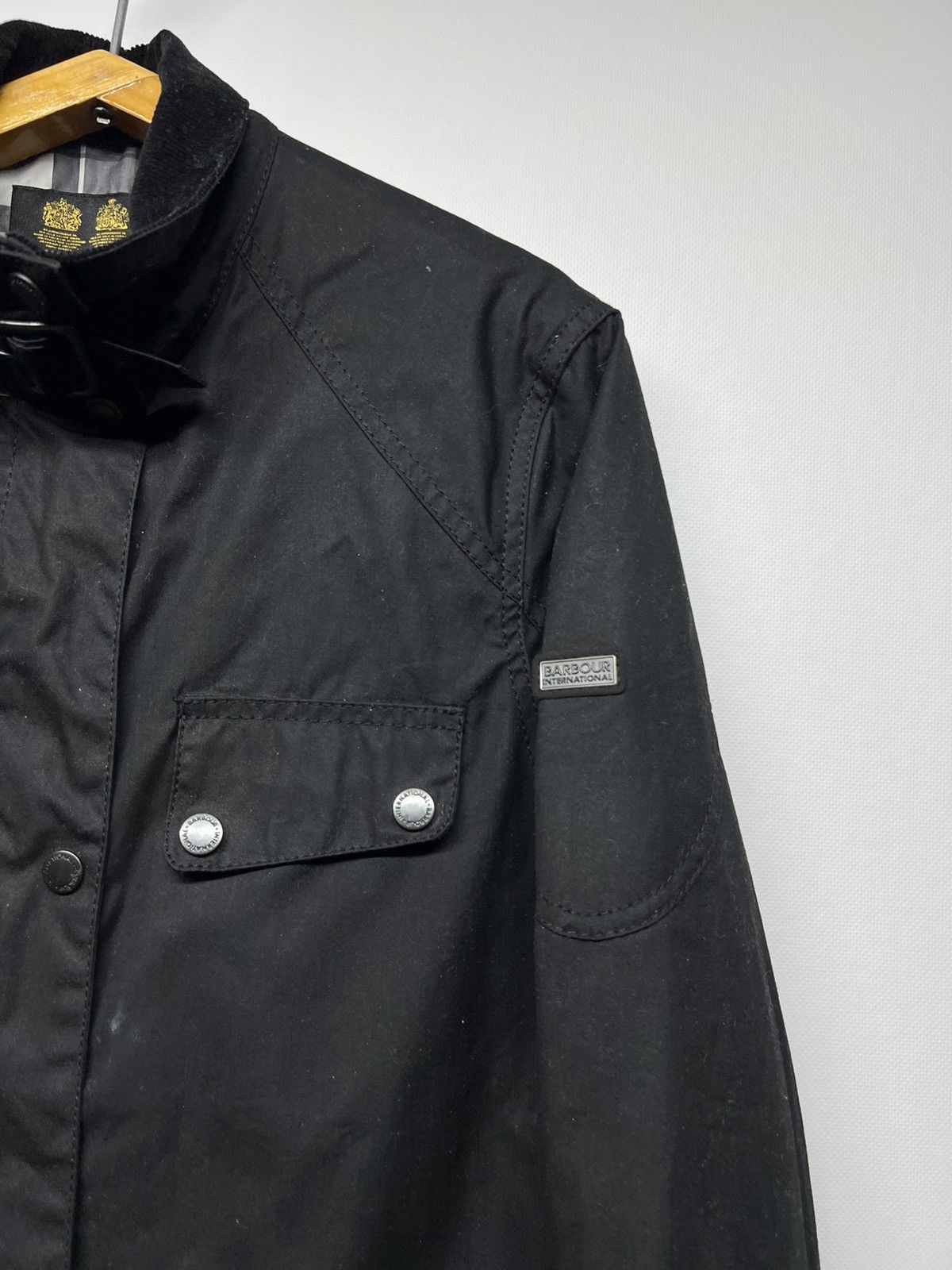 Barbour × Vintage Vintage Barbour International B.Intl Atomizer Wax Jacket 00s Size M / US 6-8 / IT 42-44 - 3 Thumbnail