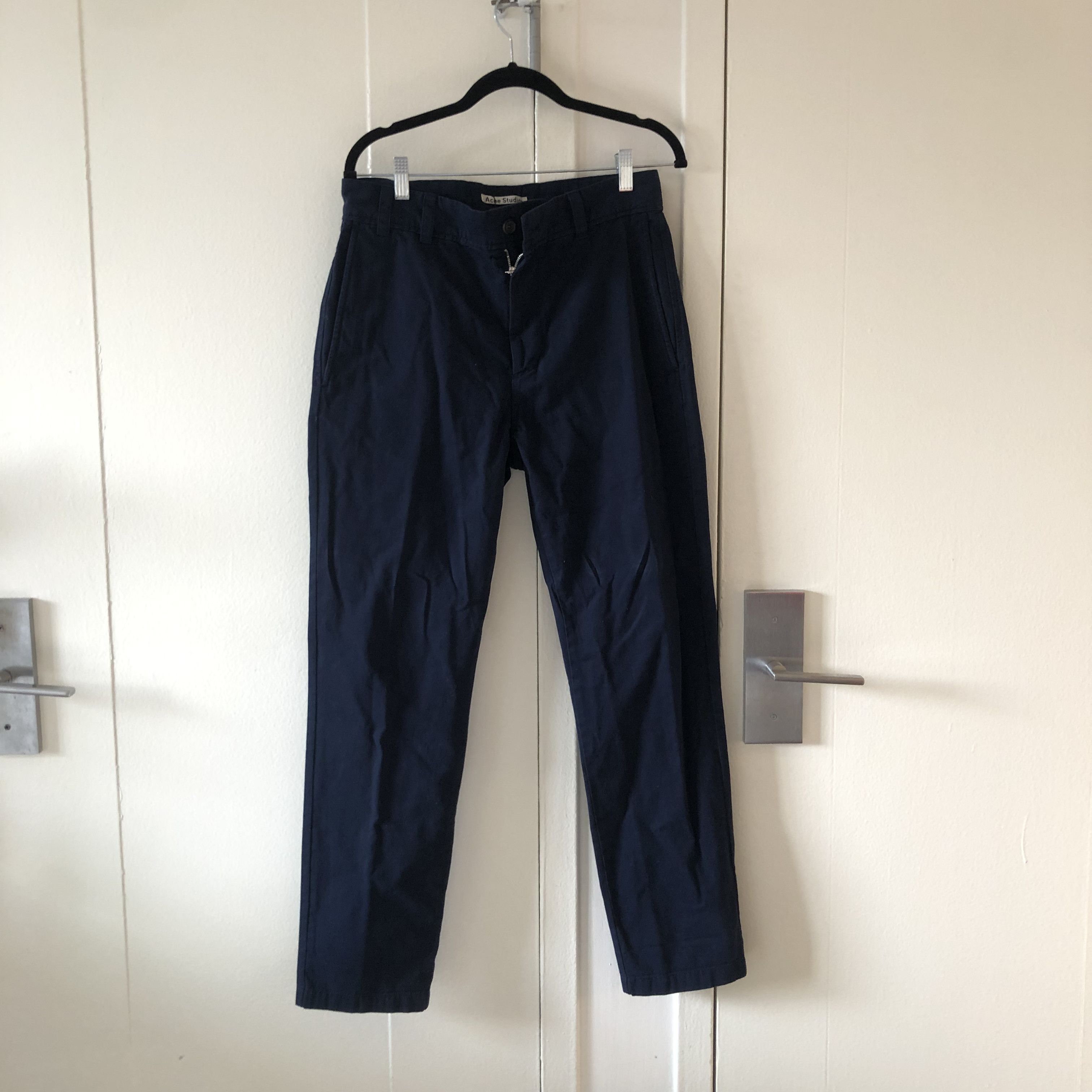 image of Acne Studios Trousers in Navy, Men's (Size 30)