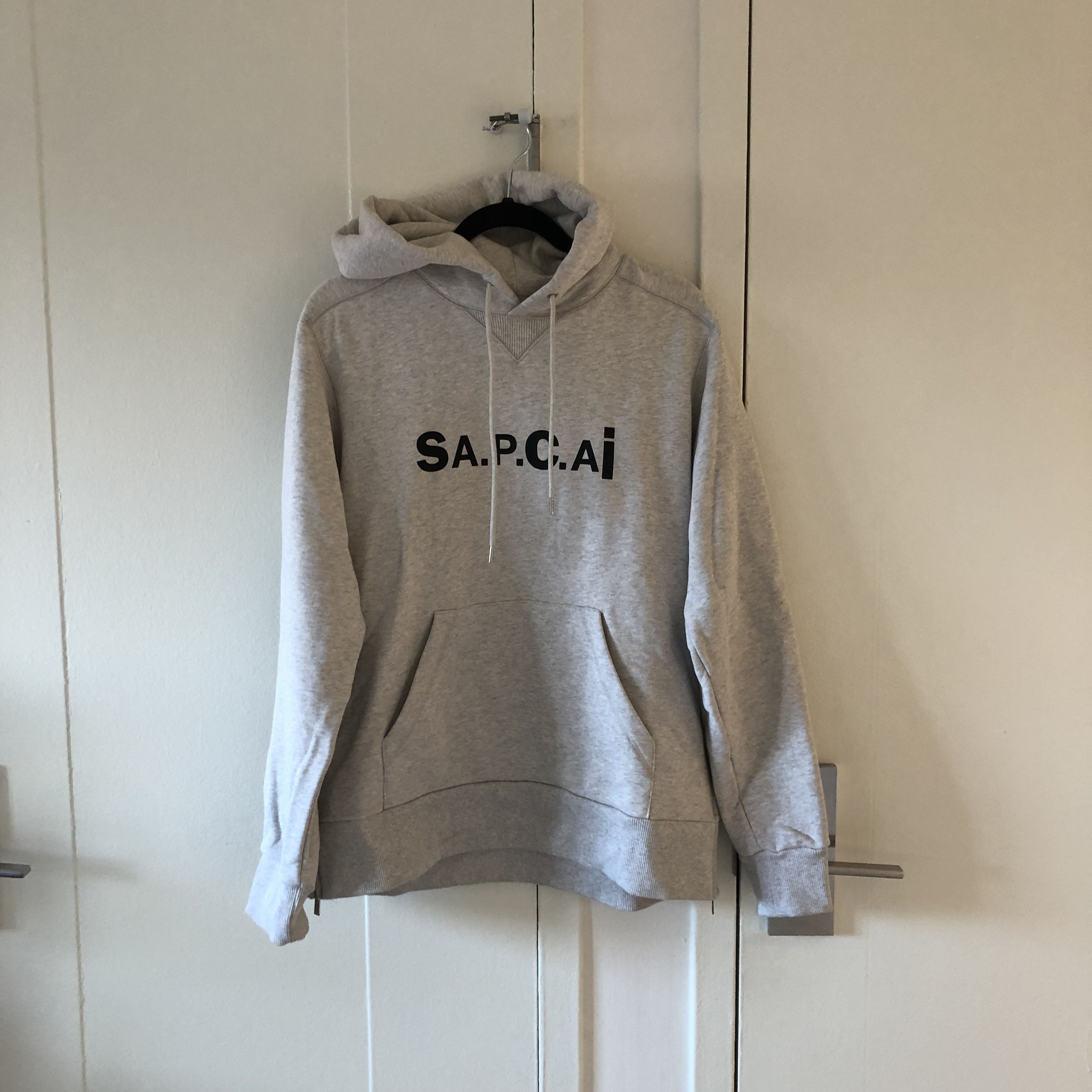 image of A P C x Sacai X Sacai Taiyo Hoodie in Grey, Men's (Size Medium)