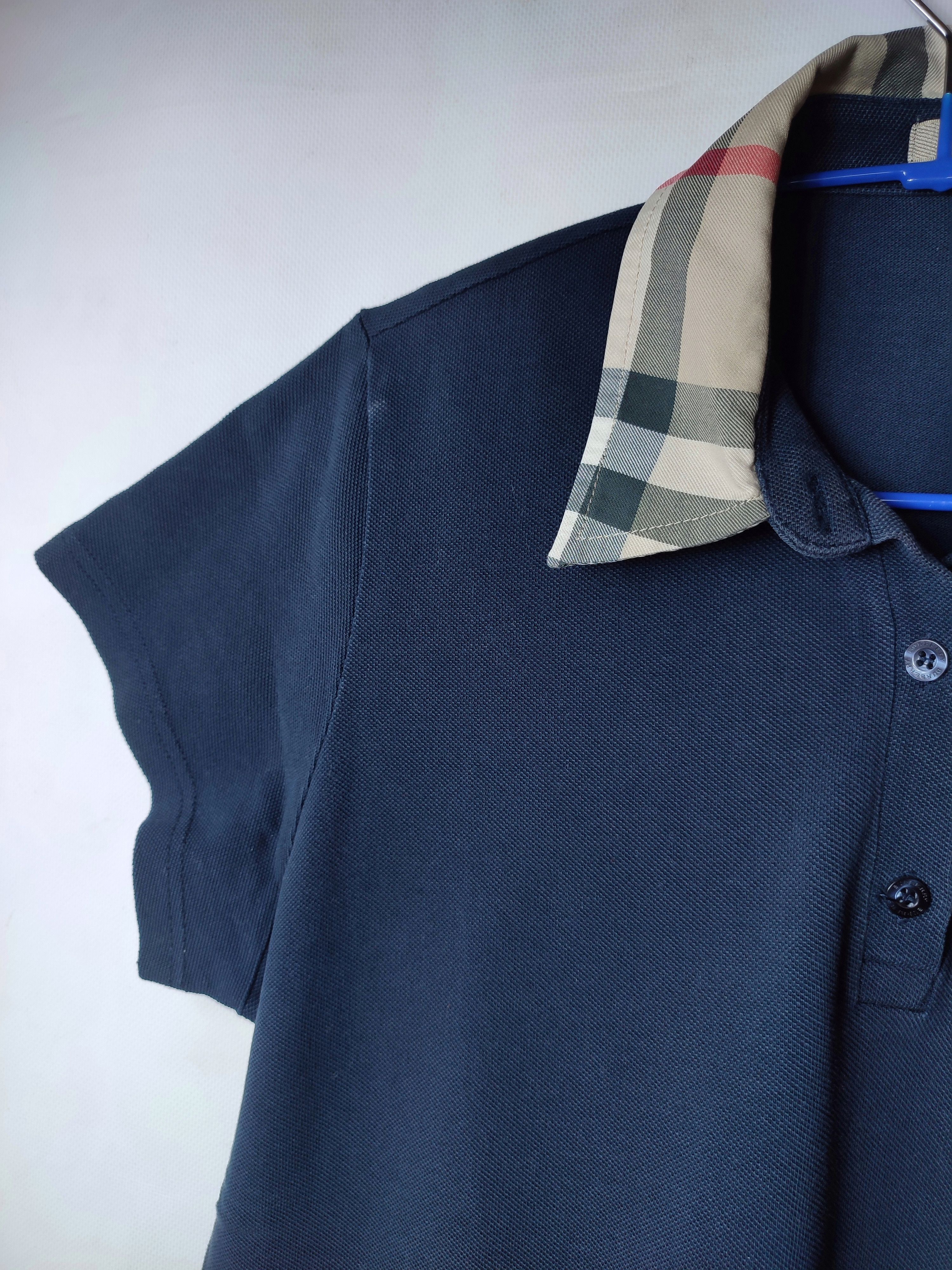 Burberry Burberry Brit Nova Check Navy Polo t-shirt Size XL / US 12-14 / IT 48-50 - 4 Thumbnail