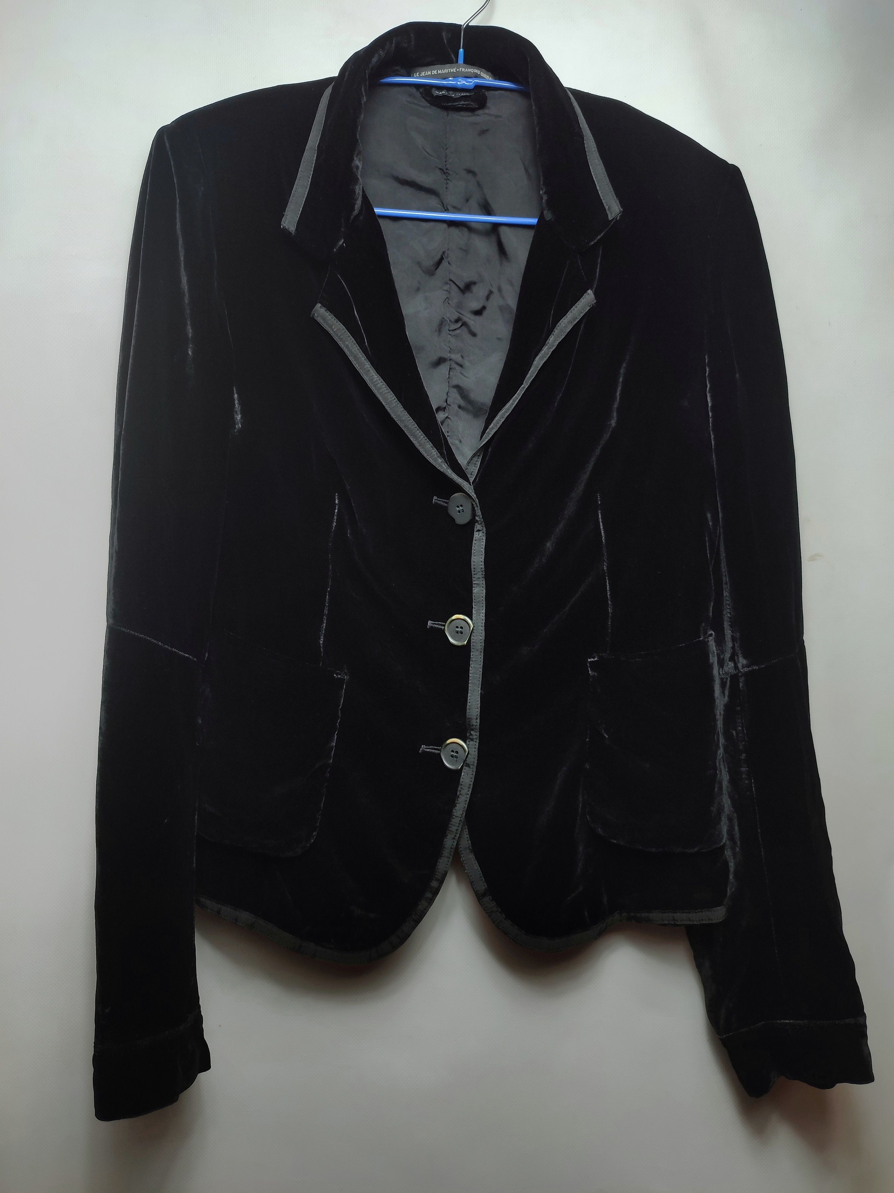 Marithe + Francois Girbaud Marithe Francois Girbaud Velour Blazer Size S / US 4 / IT 40 - 2 Thumbnail