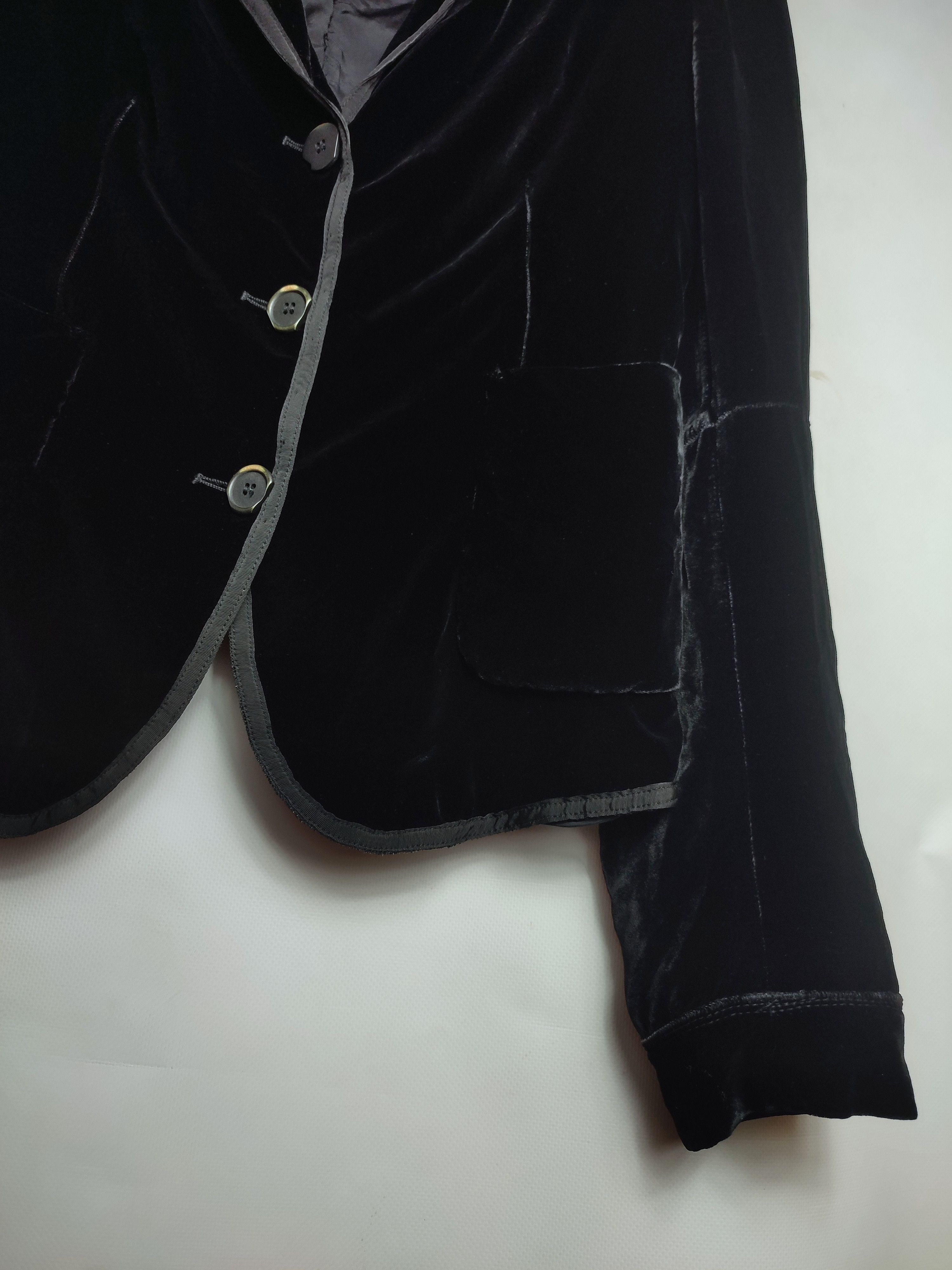 Marithe + Francois Girbaud Marithe Francois Girbaud Velour Blazer Size S / US 4 / IT 40 - 4 Thumbnail