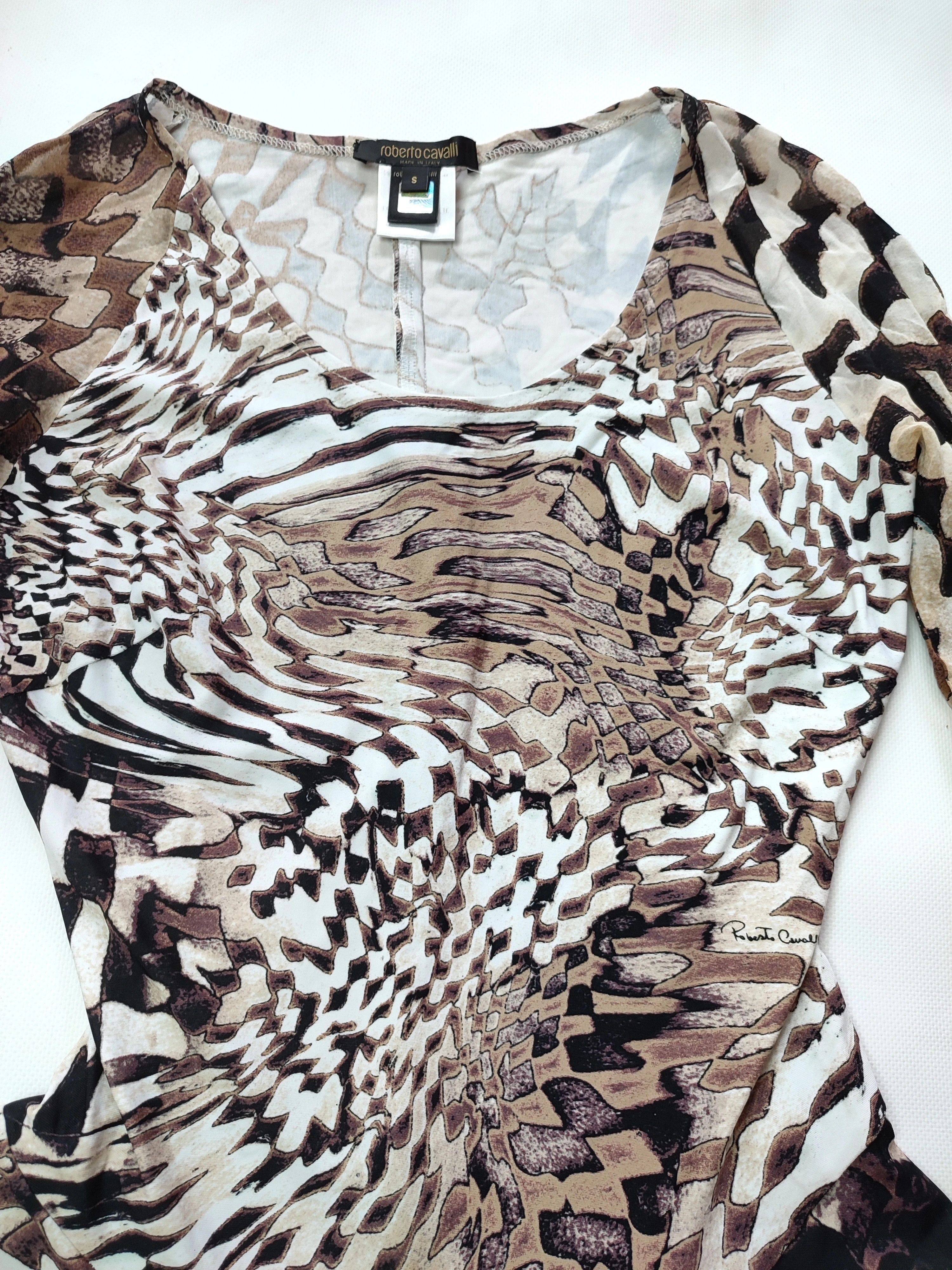 Roberto Cavalli Vintage Roberto Cavalli 2003 Psychedelic Print Silk Dress Size S / US 4 / IT 40 - 5 Thumbnail