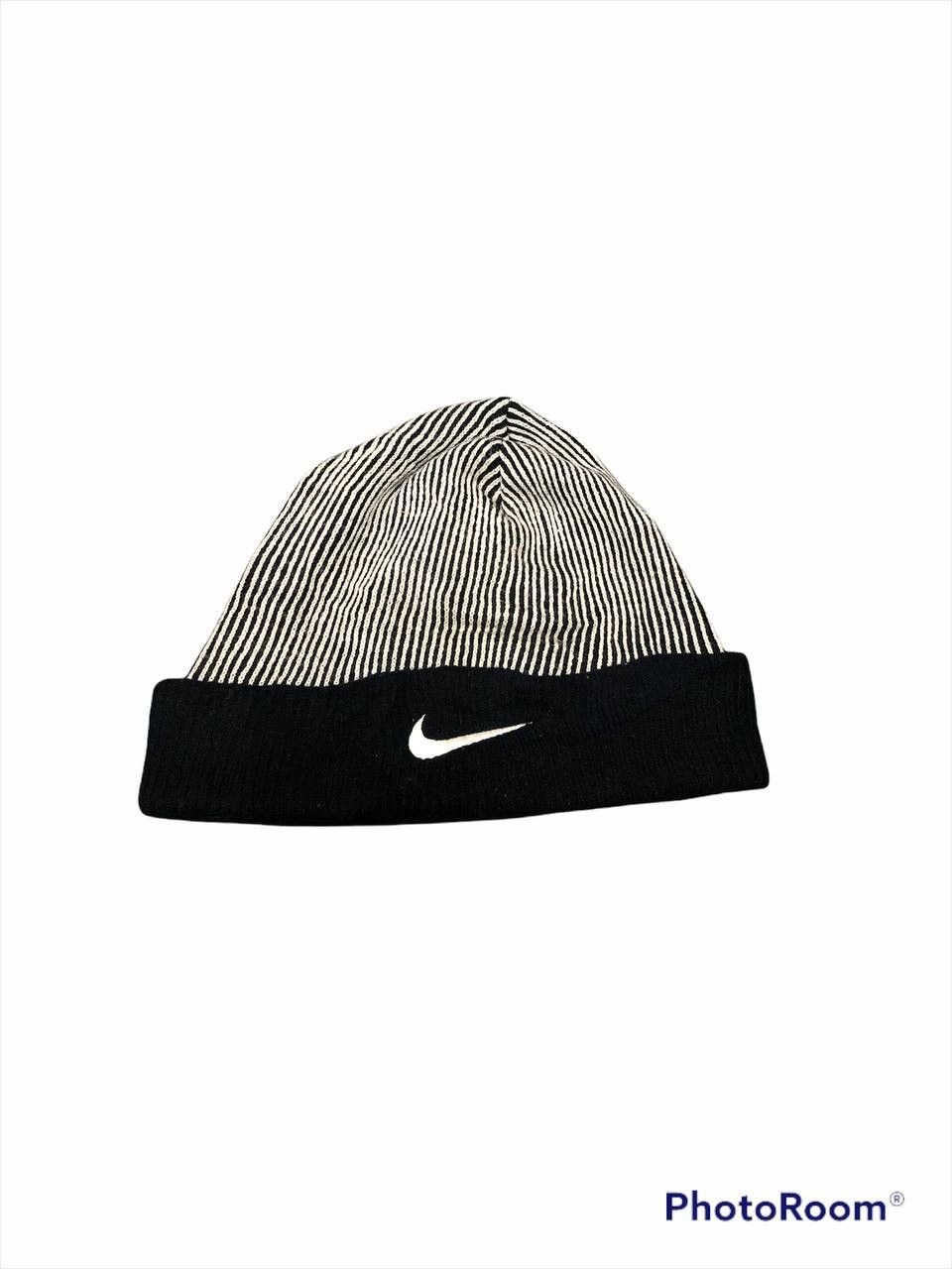 Nike × Vintage Vintage 90’s Nike Stripe Beanie Hat Size ONE SIZE - 1 Thumbnail