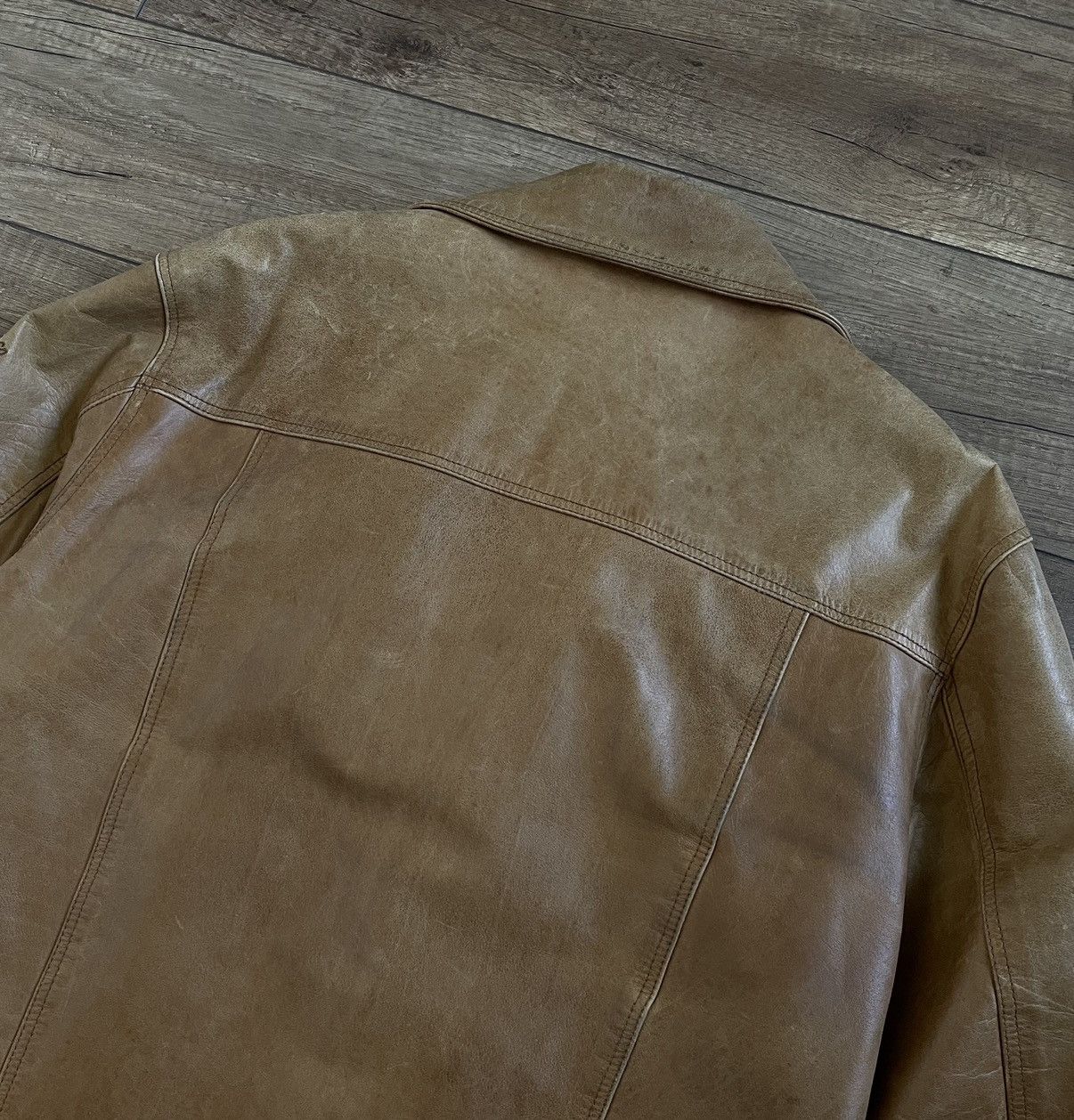 Harley Davidson Pall Mall American Trucker Biker Leather Jacket Levi’s Style Size US XL / EU 56 / 4 - 8 Thumbnail