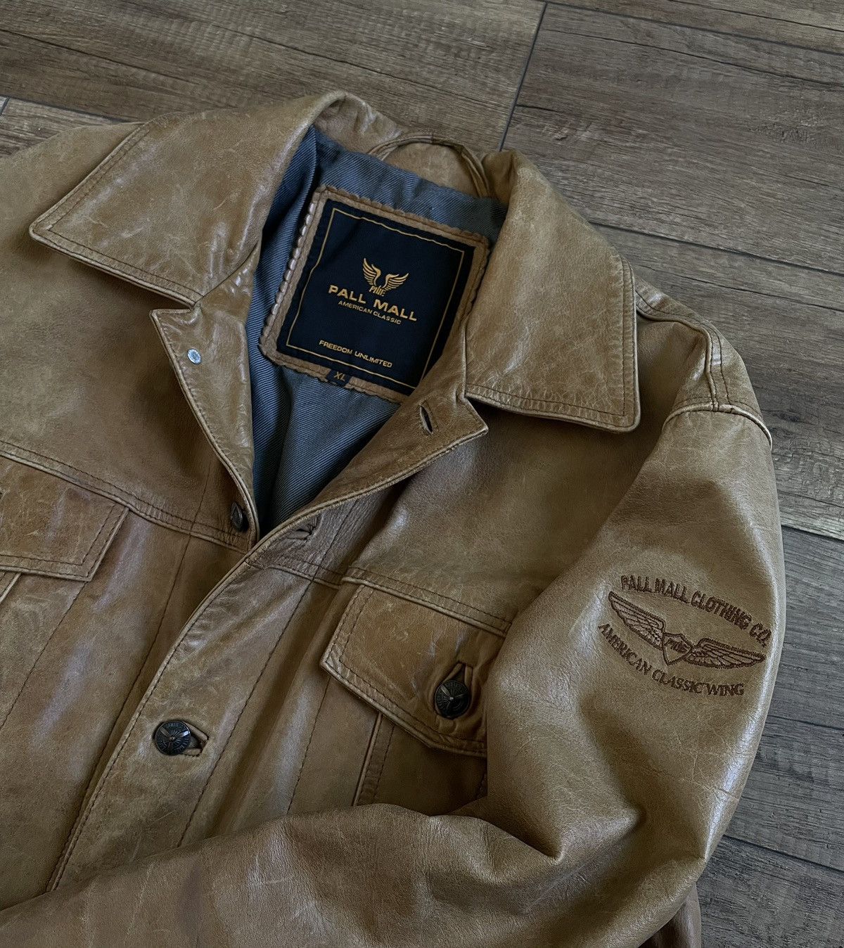 Harley Davidson Pall Mall American Trucker Biker Leather Jacket Levi’s Style Size US XL / EU 56 / 4 - 9 Thumbnail