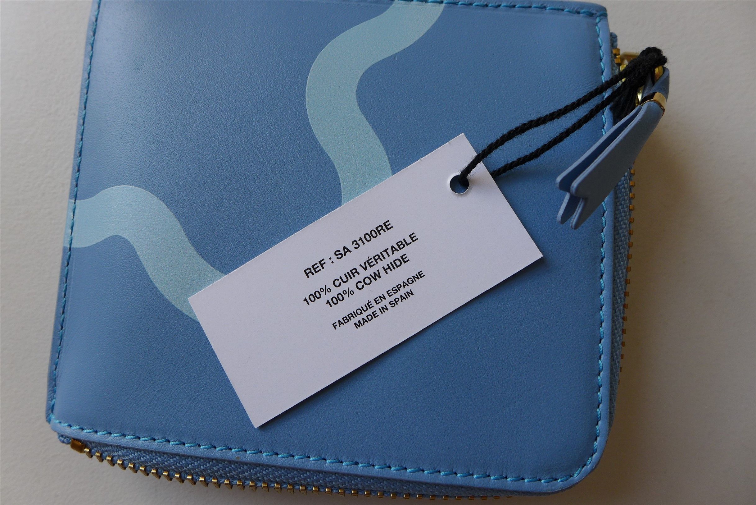 Comme des Garcons Comme des Garcons Ruby Eyes Zip Wallet - Blue Leather Size ONE SIZE - 15 Thumbnail
