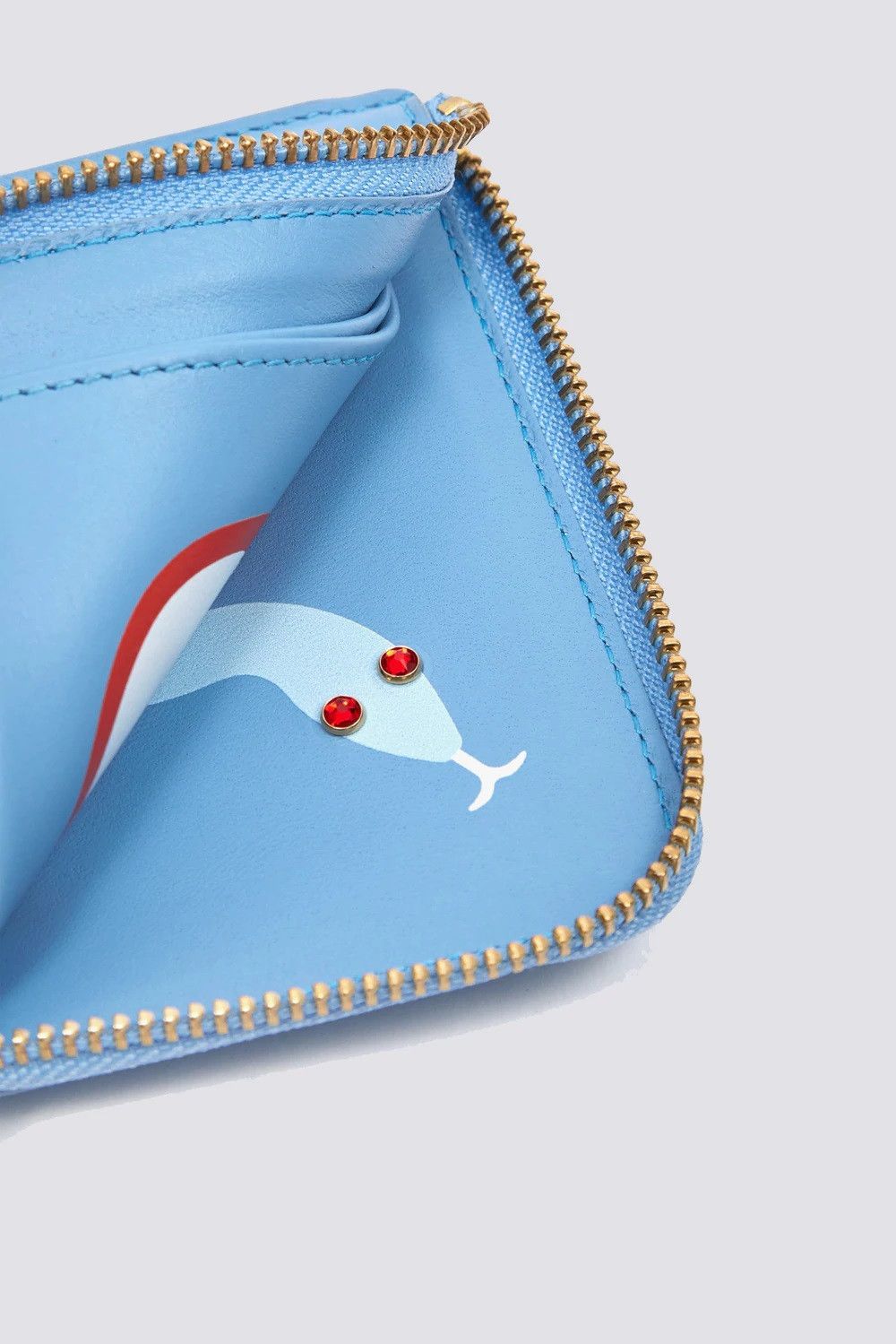 Comme des Garcons Comme des Garcons Ruby Eyes Zip Wallet - Blue Leather Size ONE SIZE - 4 Thumbnail
