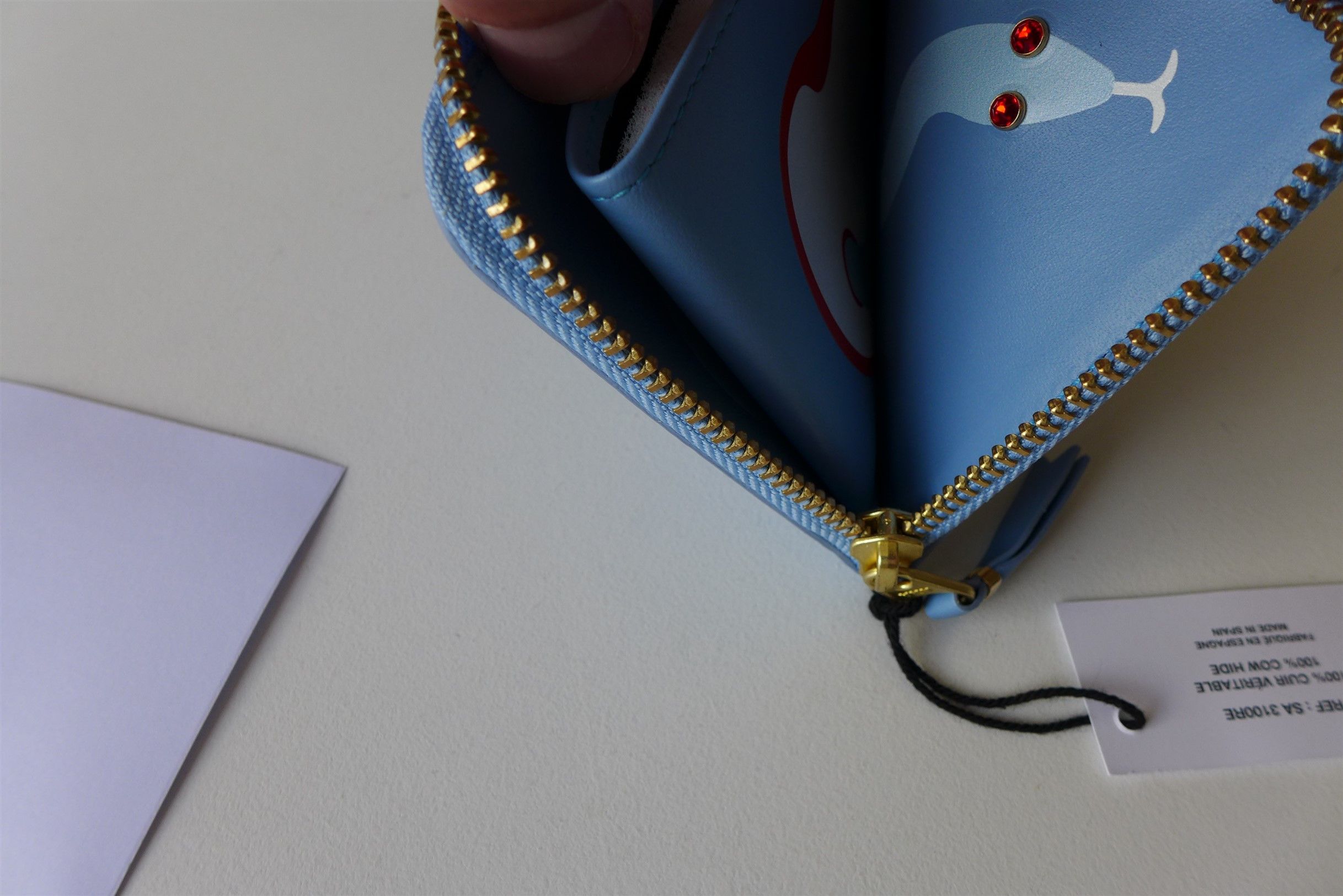 Comme des Garcons Comme des Garcons Ruby Eyes Zip Wallet - Blue Leather Size ONE SIZE - 13 Thumbnail