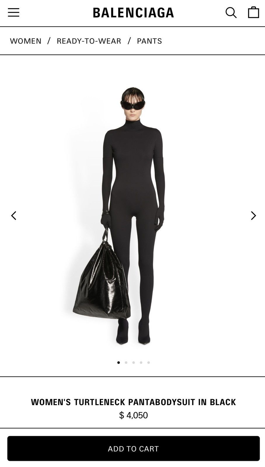 Balenciaga Balenciaga Turtleneck Pantabodysuit Size US XXS / EU 40 - 2 Thumbnail