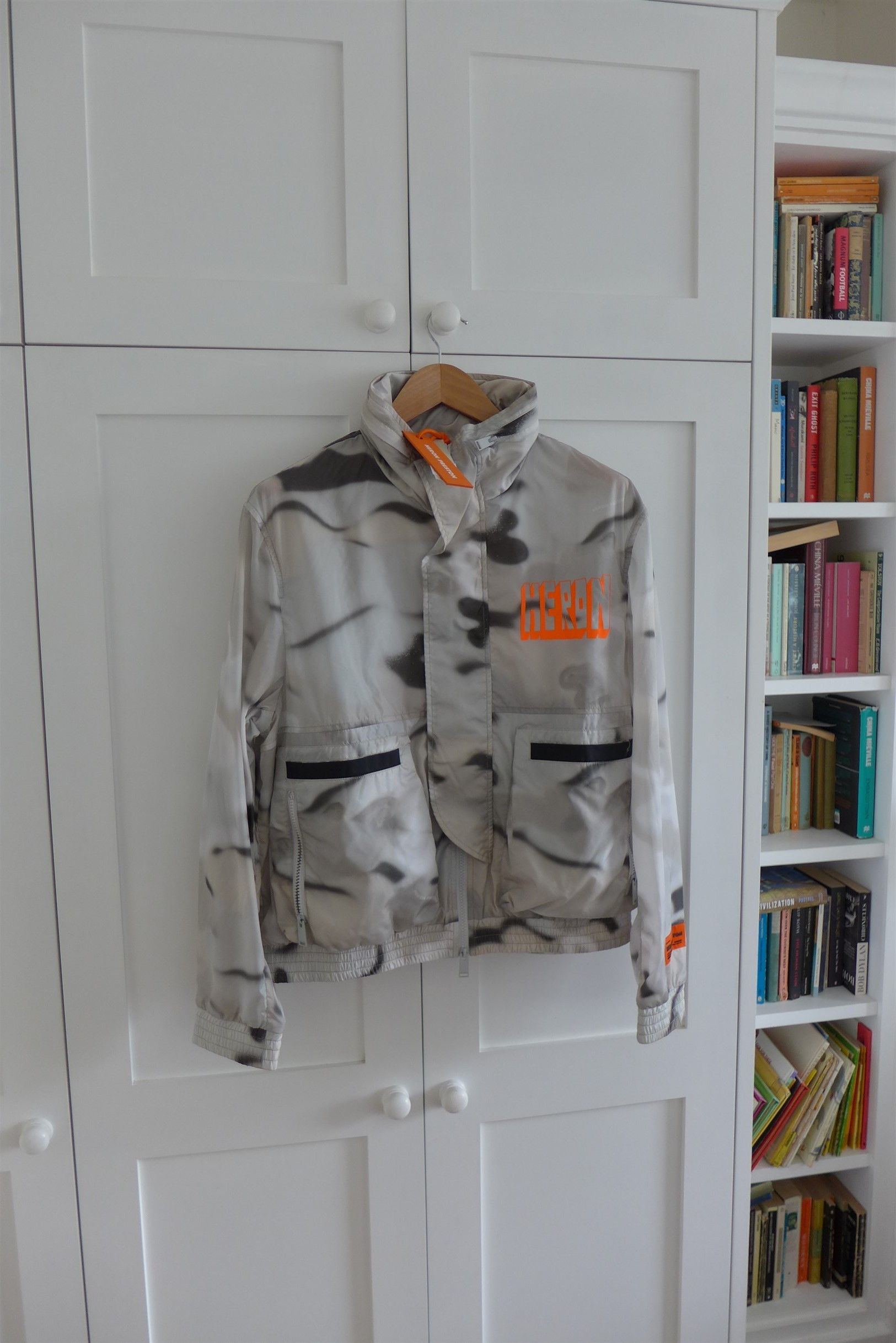 image of Heron Preston Ss20 Camouflage Print Windbreaker Jacket, Men's (Size Medium)