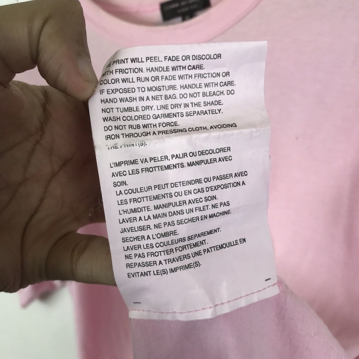 Comme des Garcons AD2004 2005 Comme Des Garcons Homme Plus Pink T-Shirt Size US M / EU 48-50 / 2 - 7 Thumbnail