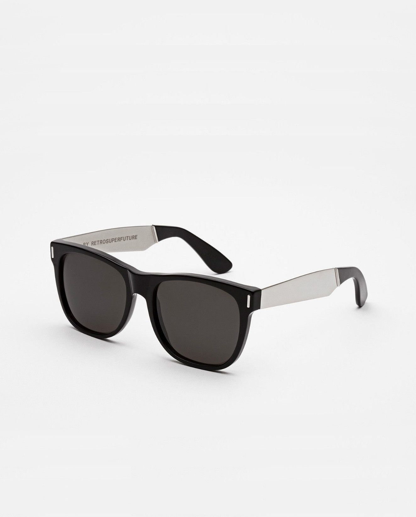 image of Retrosuperfuture Classic Francis Black Silver Sunglasses, Men's