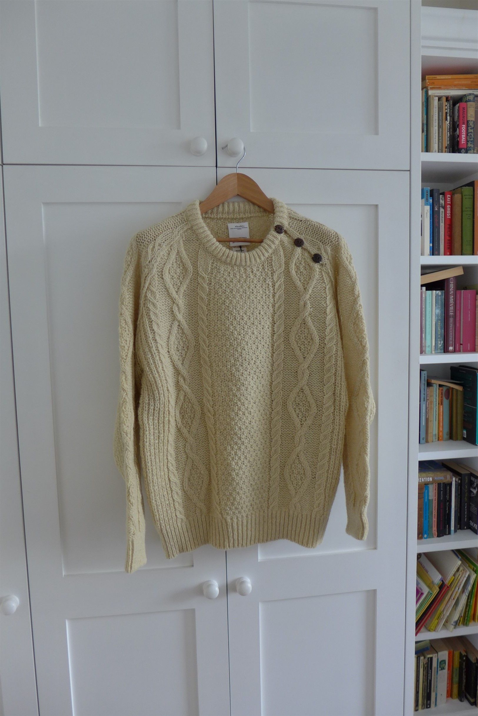 Visvim Visvim Bollard Cable Knit Sweater - Ecru Wool Size US L / EU 52-54 / 3 - 6 Thumbnail