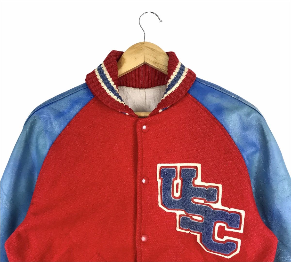 NFL Vintage USC Trojans Cardinal SC nterlock Letterman Varsity Size US M / EU 48-50 / 2 - 3 Thumbnail