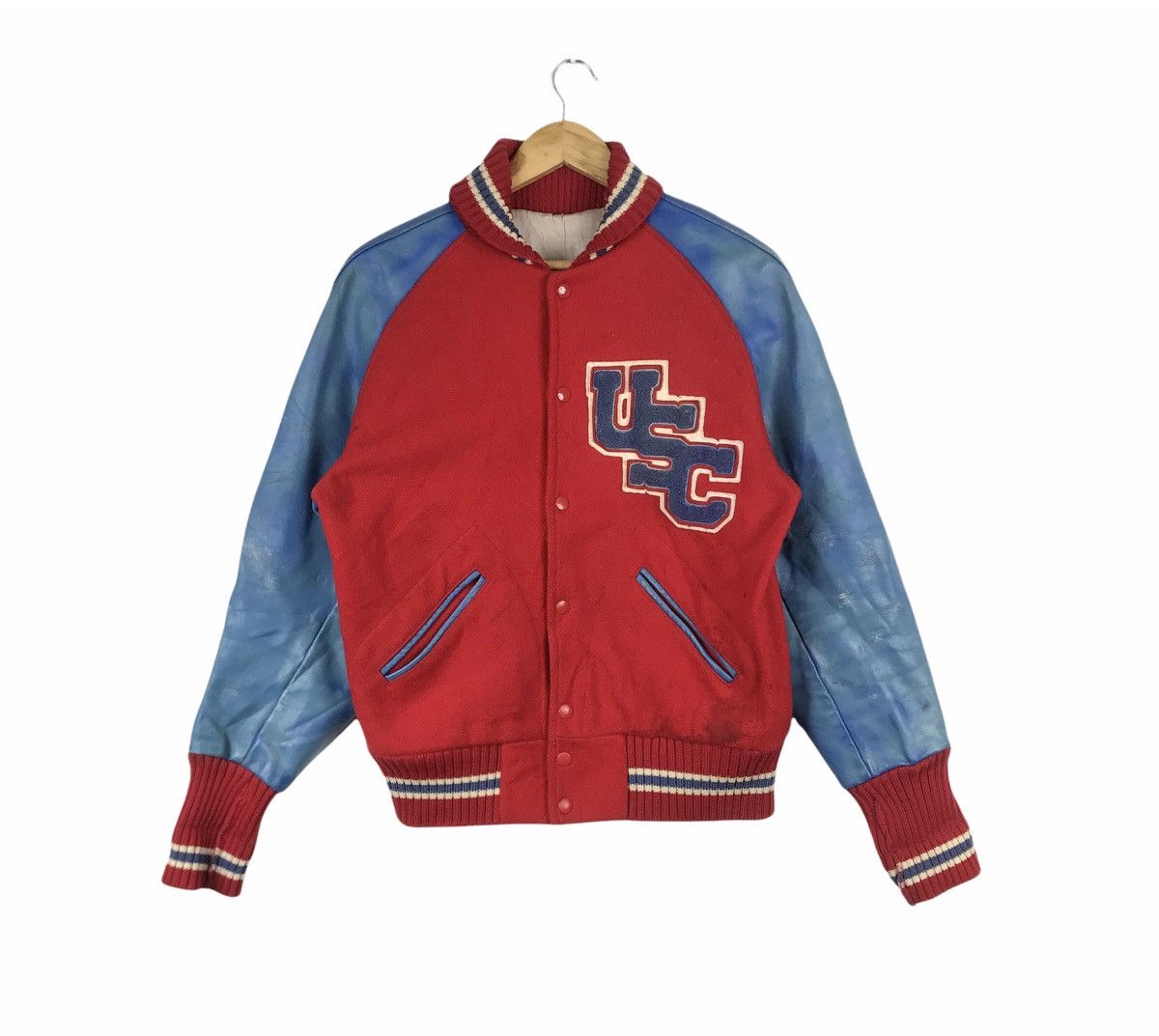 NFL Vintage USC Trojans Cardinal SC nterlock Letterman Varsity Size US M / EU 48-50 / 2 - 1 Thumbnail
